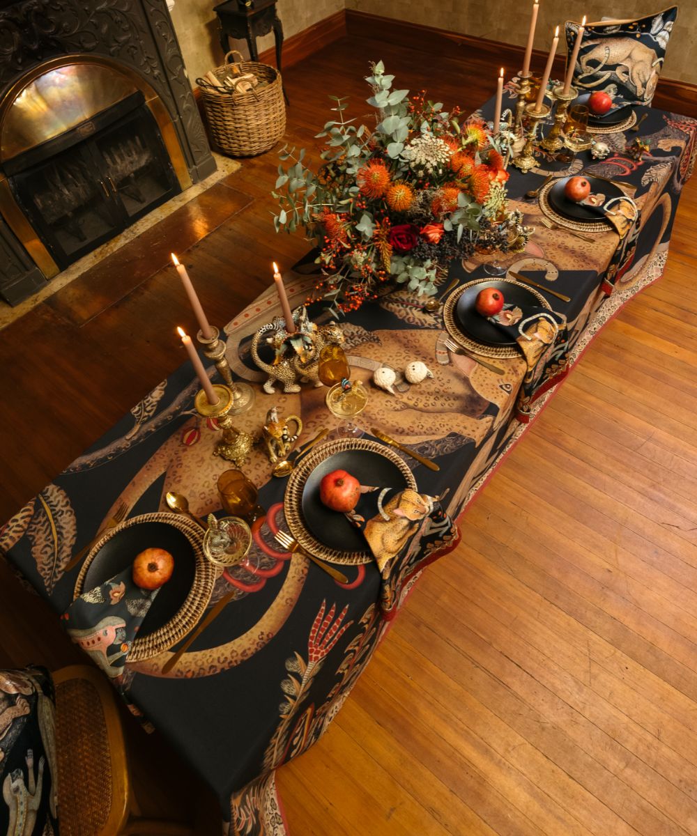 Monkey Tales Linaza Tablecloth - Night
