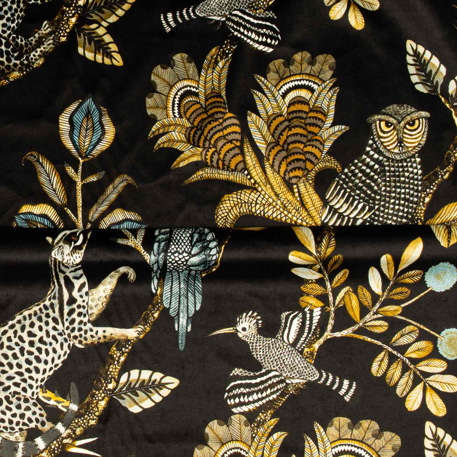 Camp Critters Fabric - Velvet - Brass