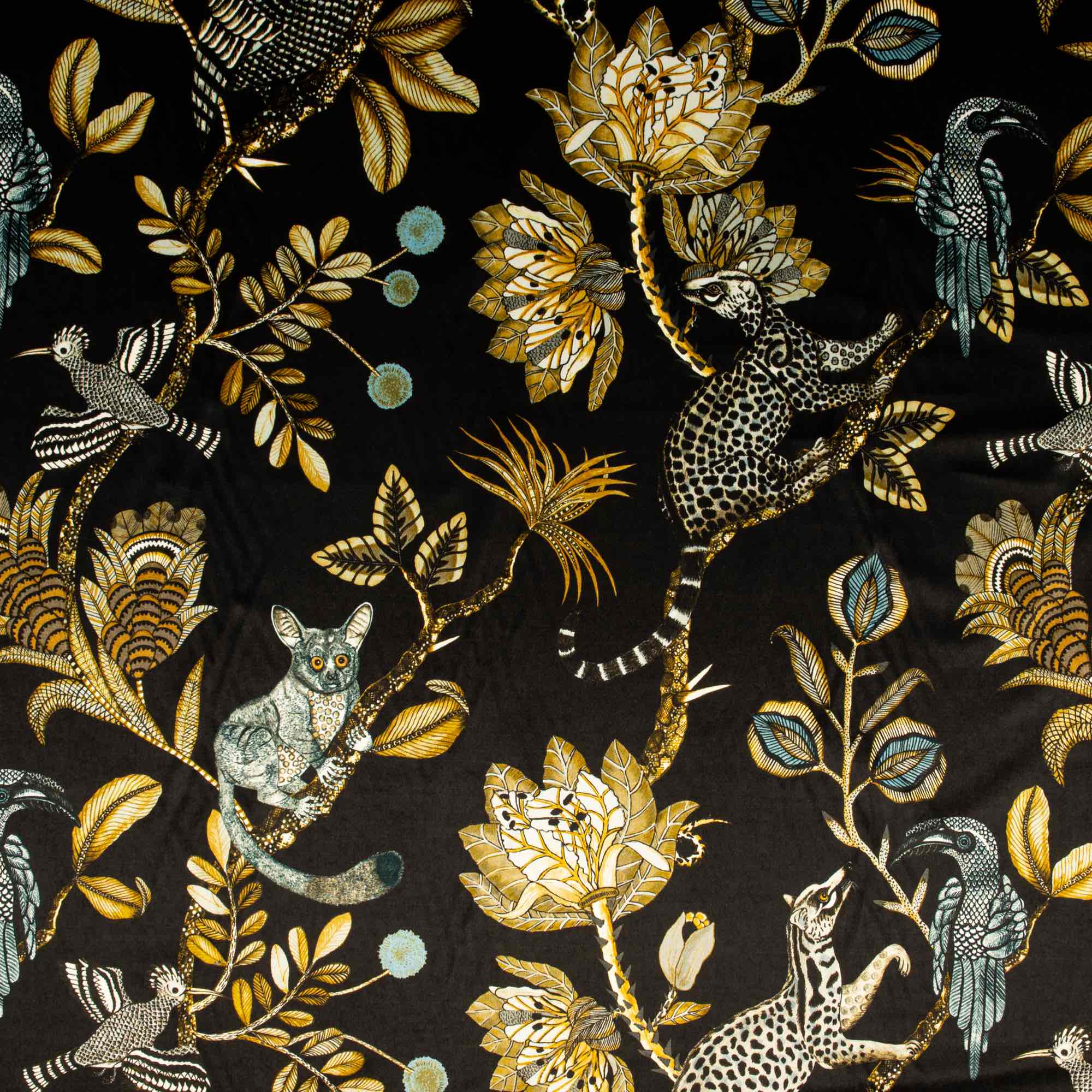 Camp Critters Fabric - Velvet - Brass