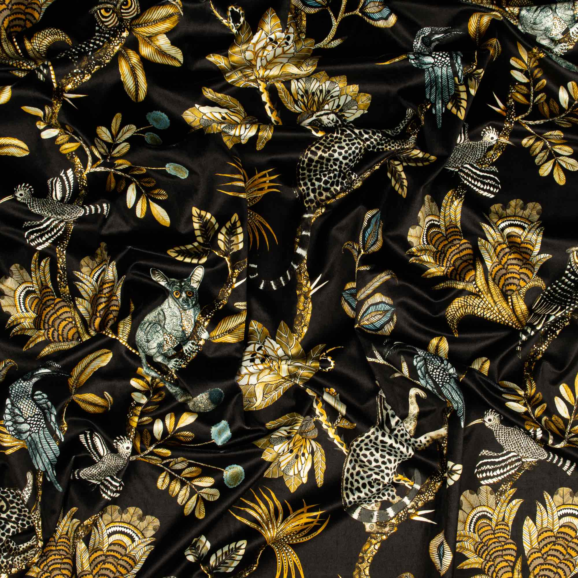 Camp Critters Fabric - Velvet - Brass