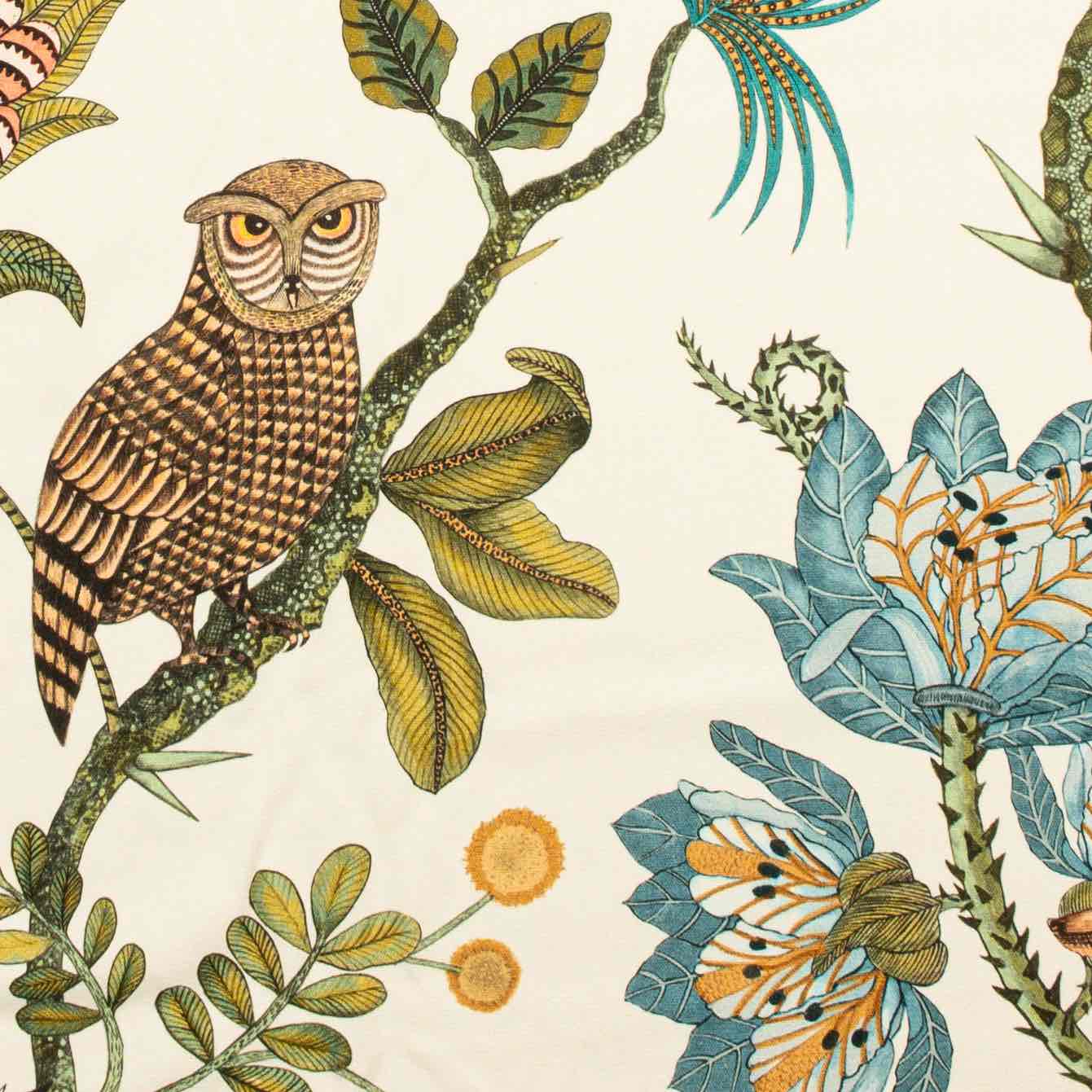 Camp Critters Fabric - Linen - Coral