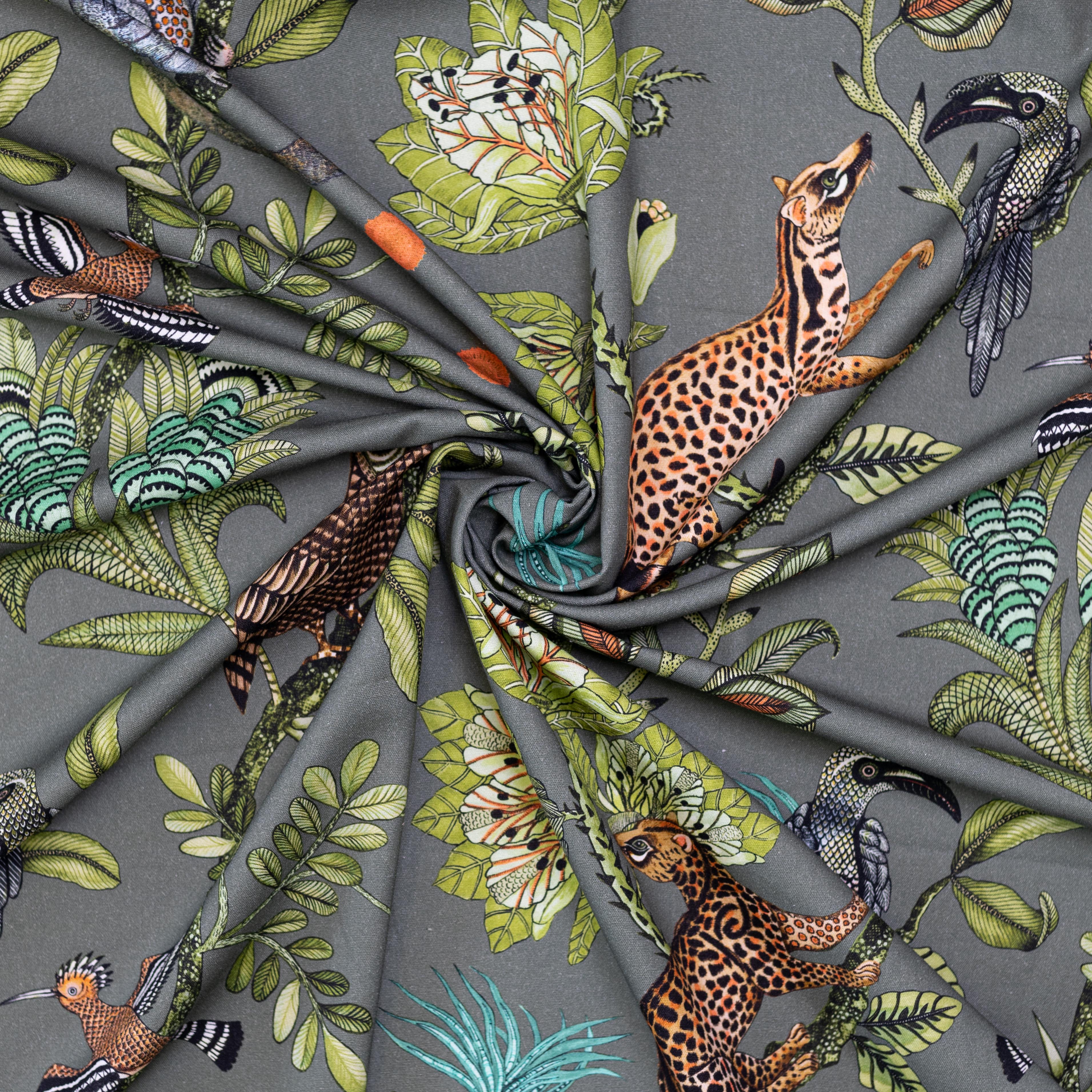 Camp Critters Fabric - Linen - Delta