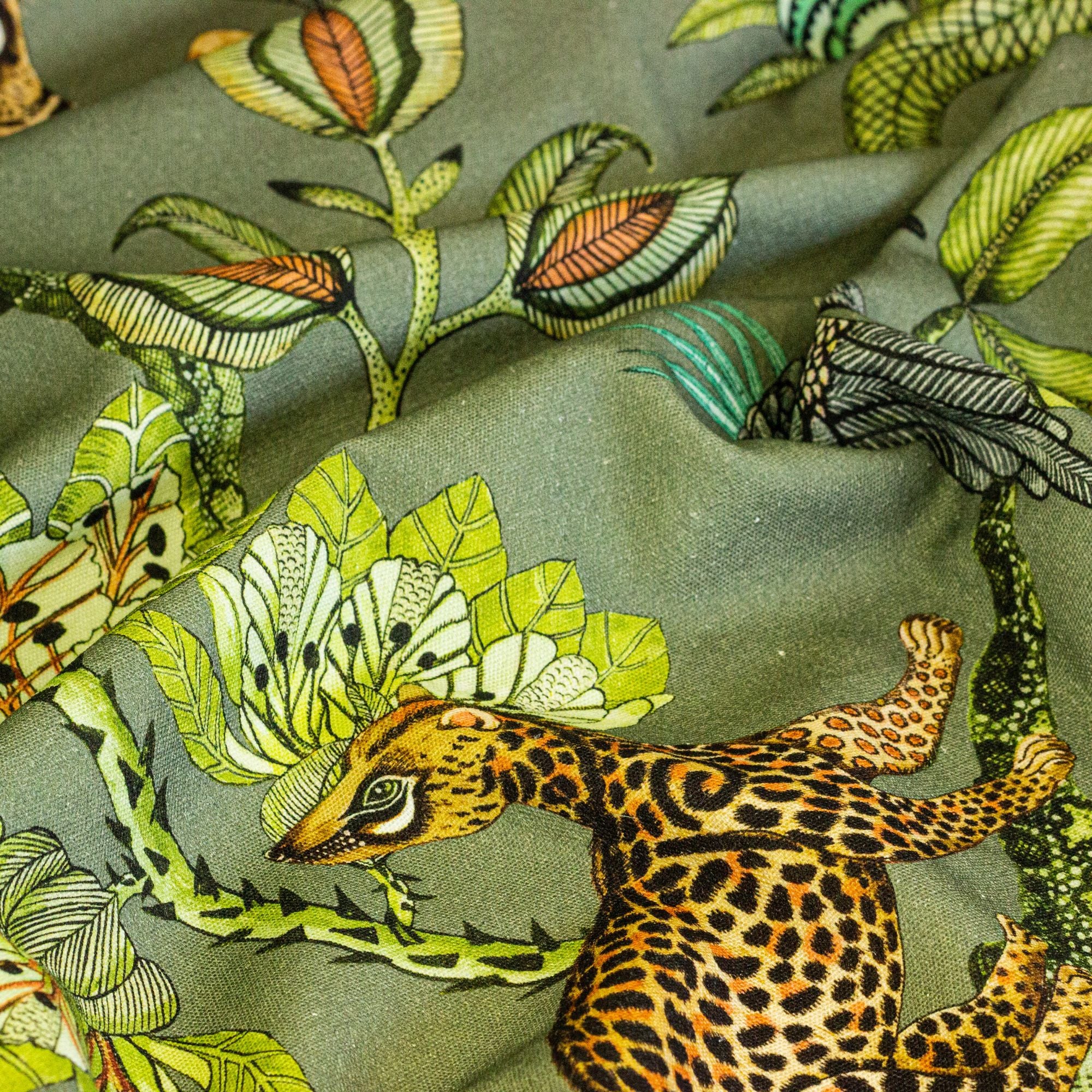 Camp Critters Fabric - Linen - Delta