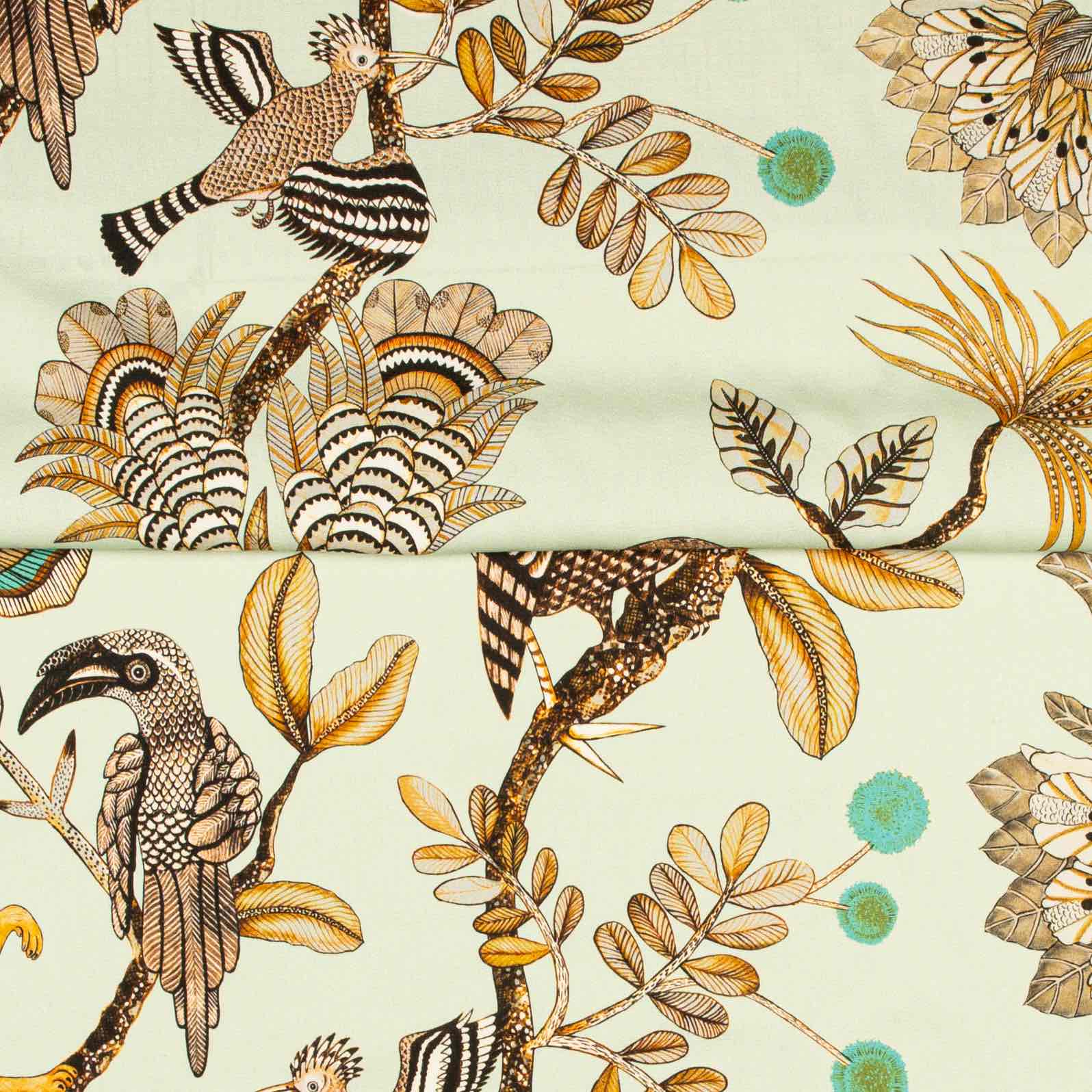 Camp Critters Fabric - Linen - Mist