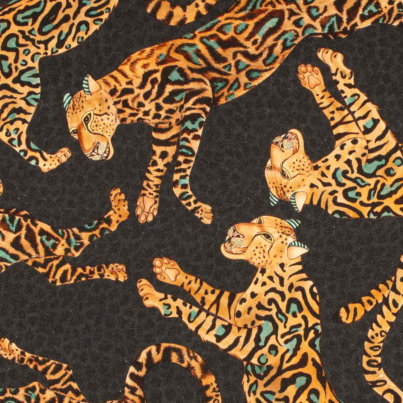 Cheetah Kings Fabric - Velvet - Amber