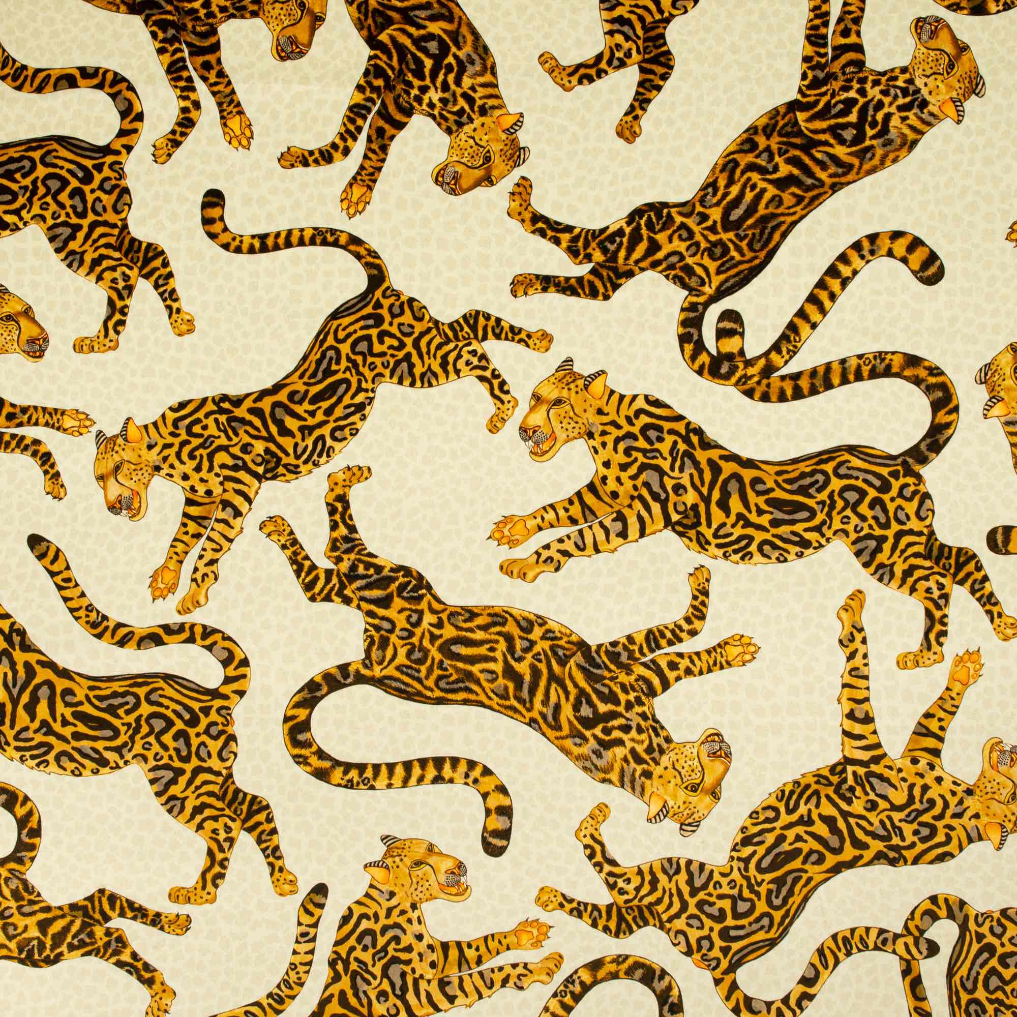 Cheetah Kings Fabric - Velvet - Stone