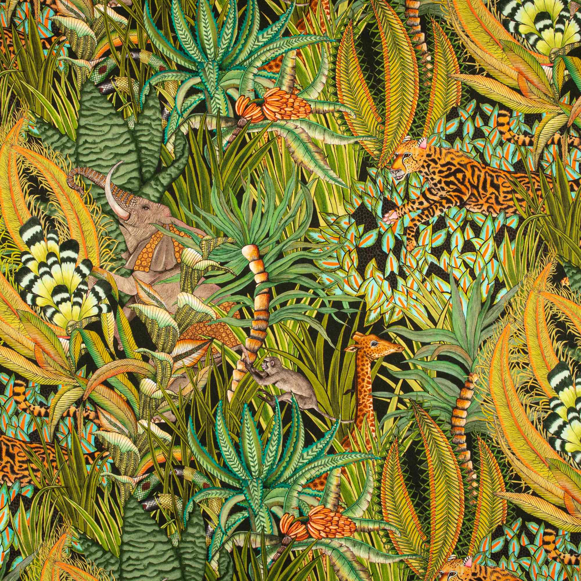 Sabie Forest Fabric - Linen - Delta