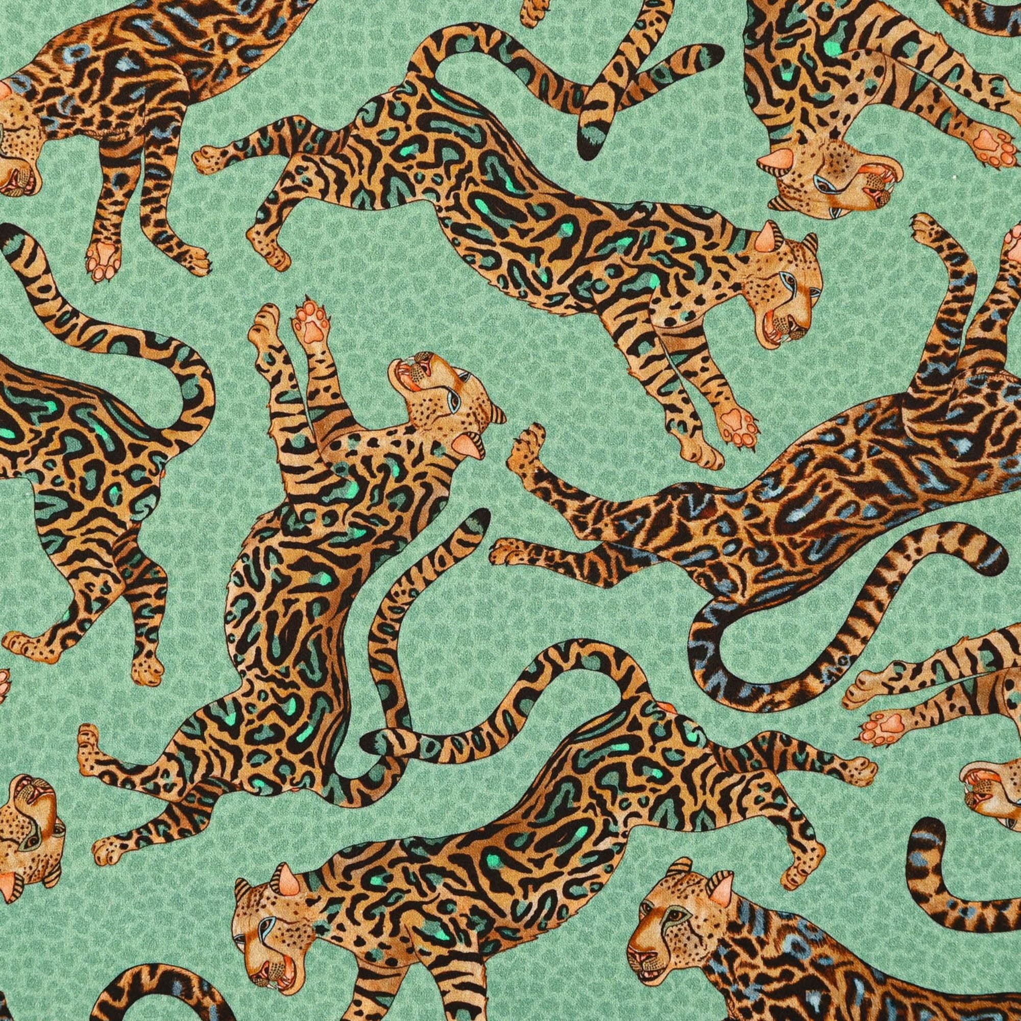 Cheetah Kings Napkins (Pair) - Jade