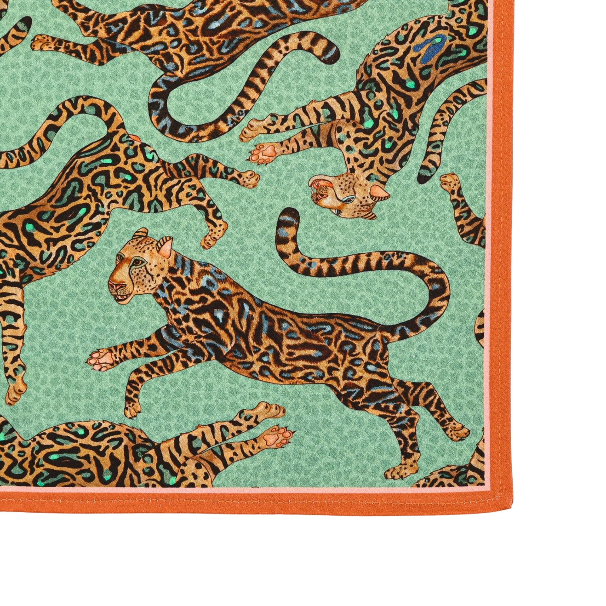 Cheetah Kings Napkins (Pair) - Jade