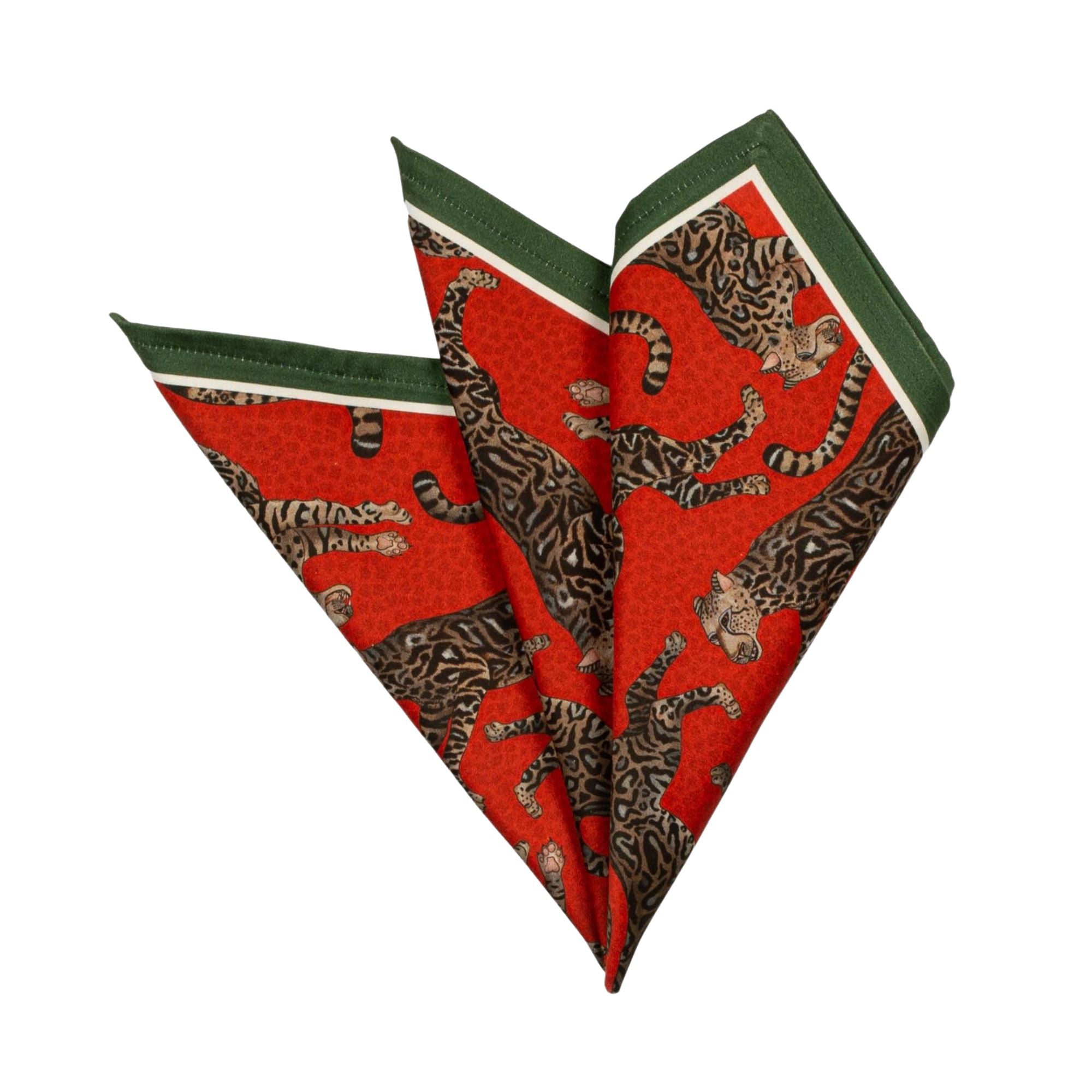 Cheetah Kings Napkins (Pair) - Royal Red