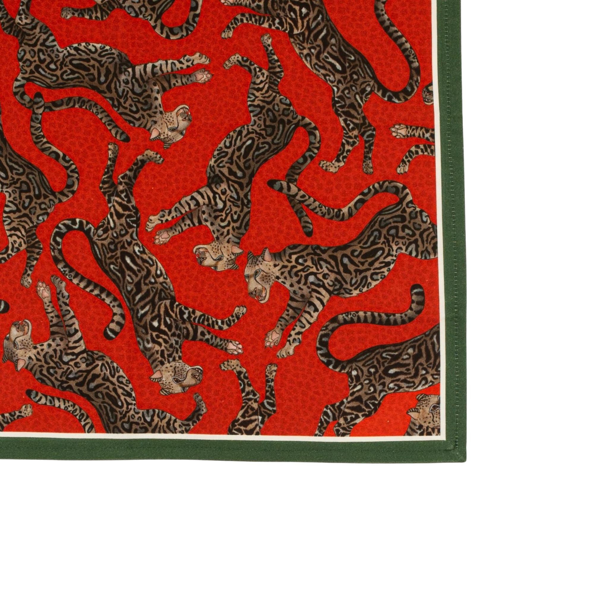 Cheetah Kings Napkins (Pair) - Royal Red