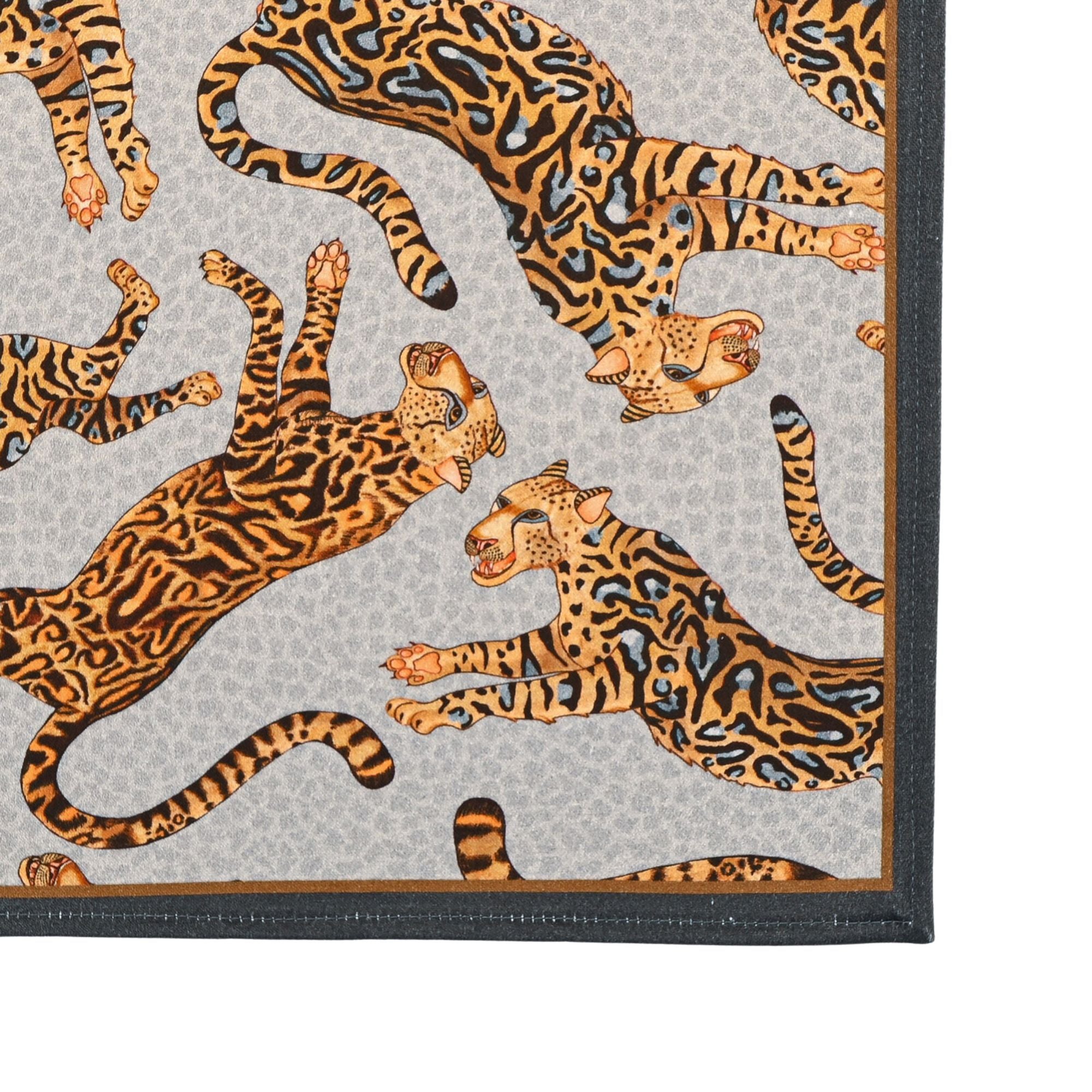 Cheetah Kings Napkins (Pair) - Silver