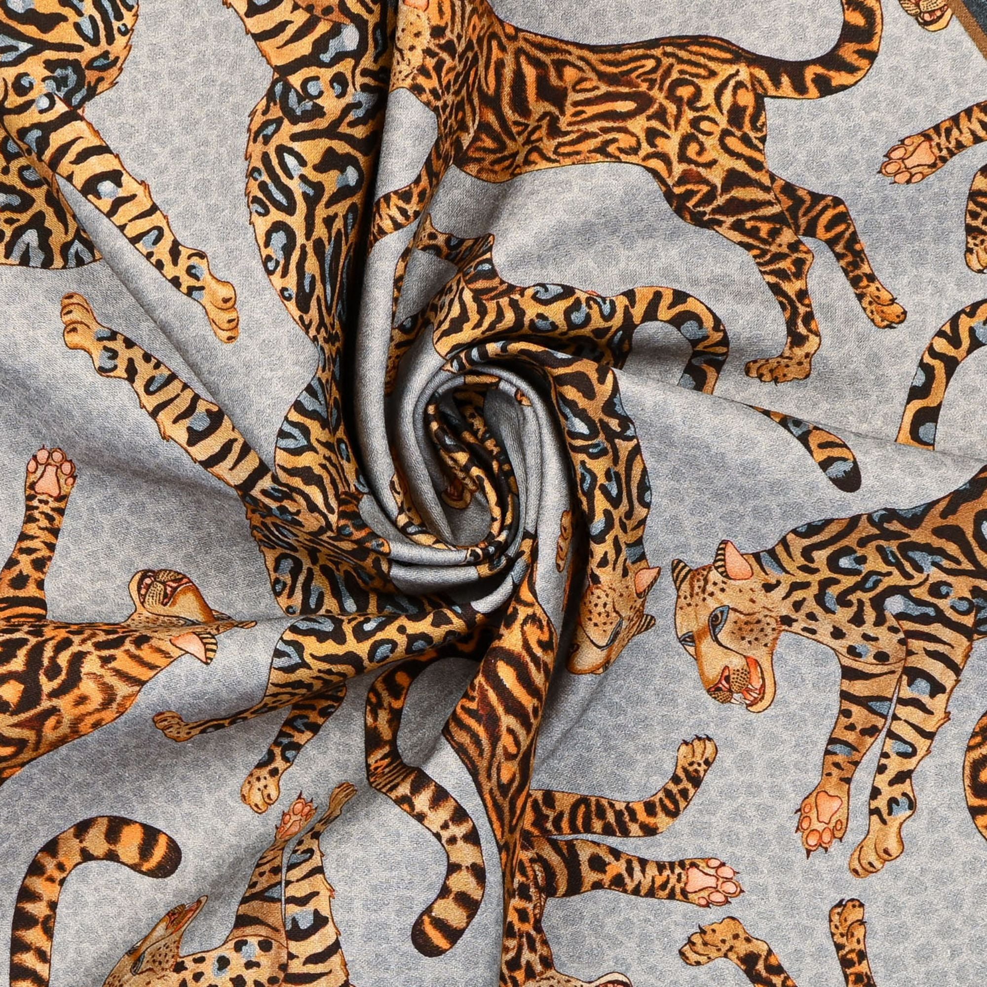 Cheetah Kings Napkins (Pair) - Silver