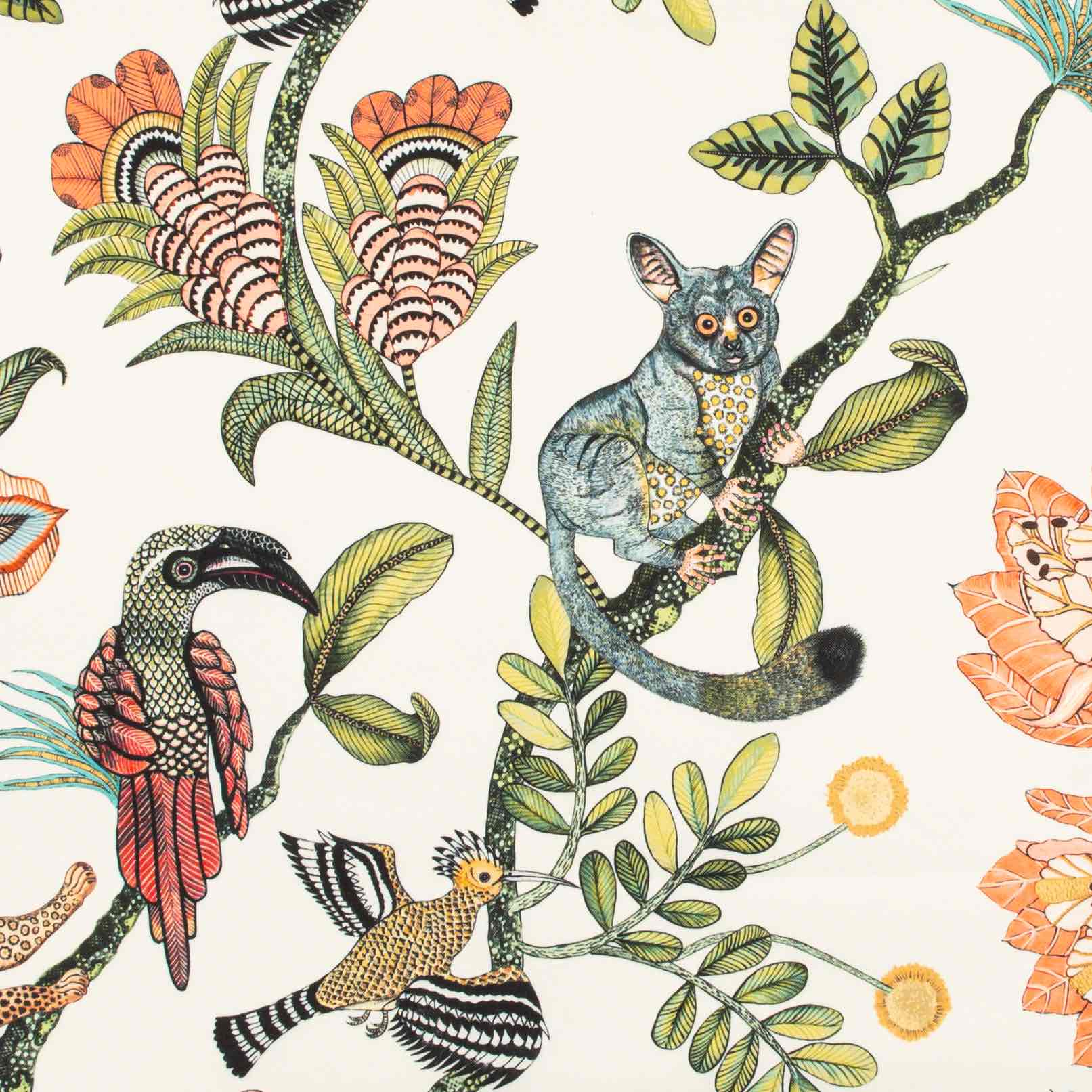 Camp Critters Outdoor Fabric - Coral