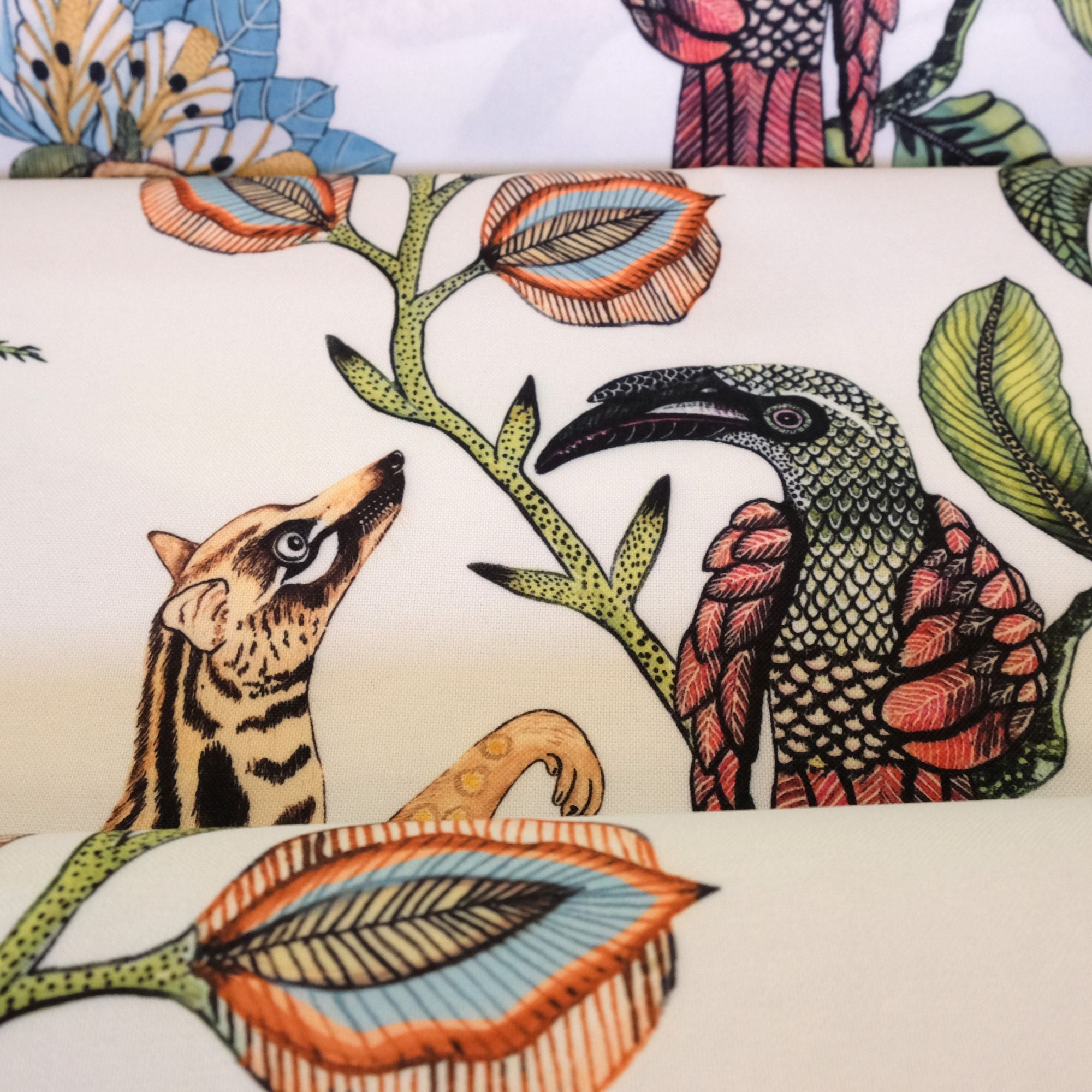 Camp Critters Outdoor Fabric - Coral