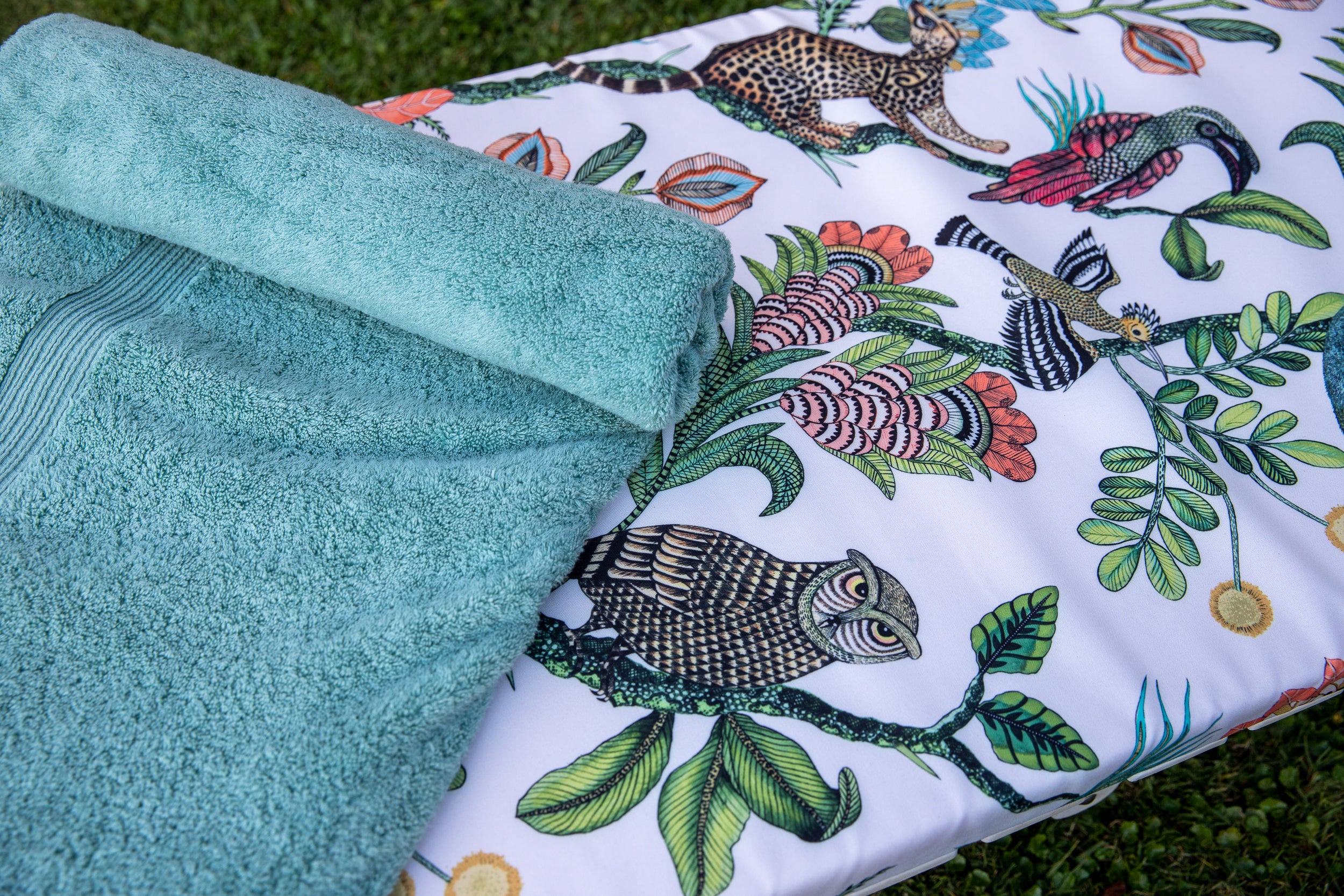 Camp Critters Outdoor Fabric - Coral