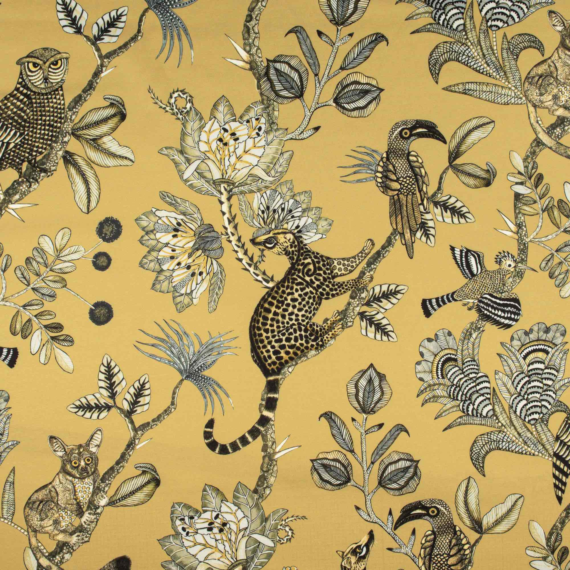 Camp Critters Outdoor Fabric - Gold