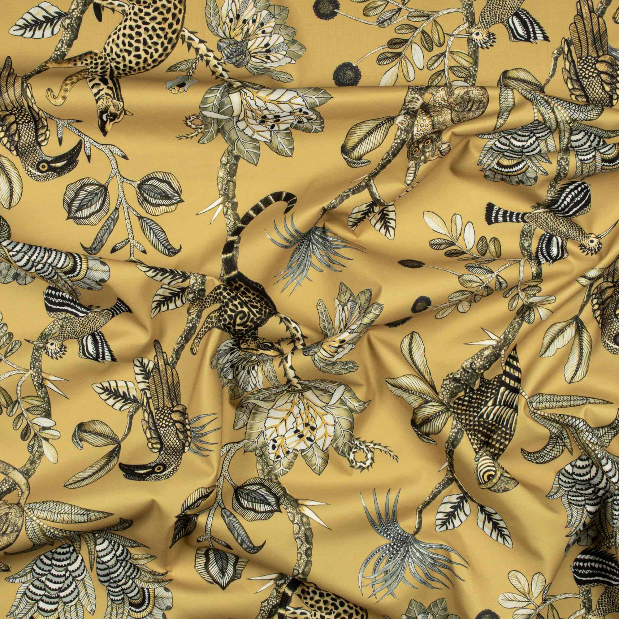 Camp Critters Outdoor Fabric - Gold