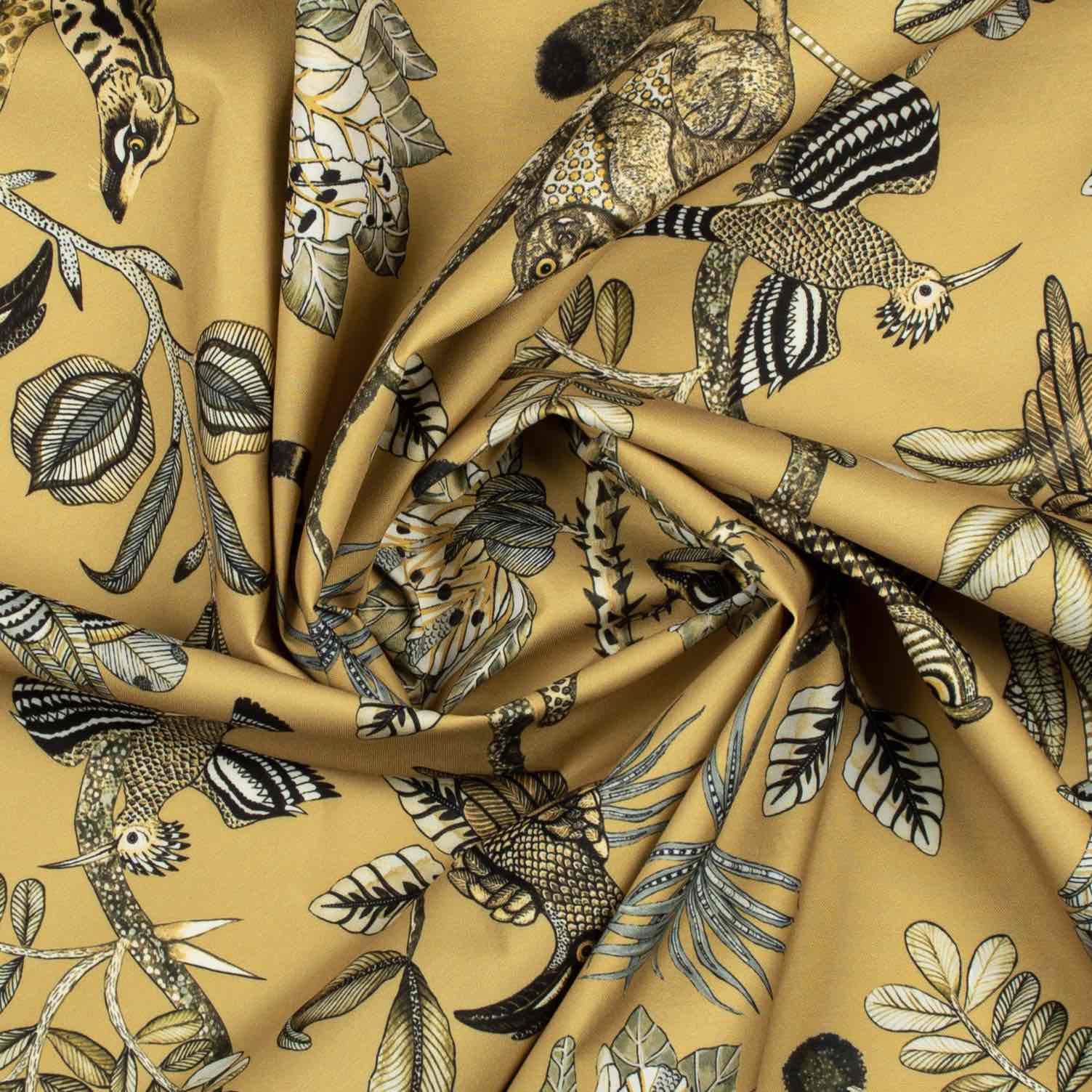 Camp Critters Outdoor Fabric - Gold