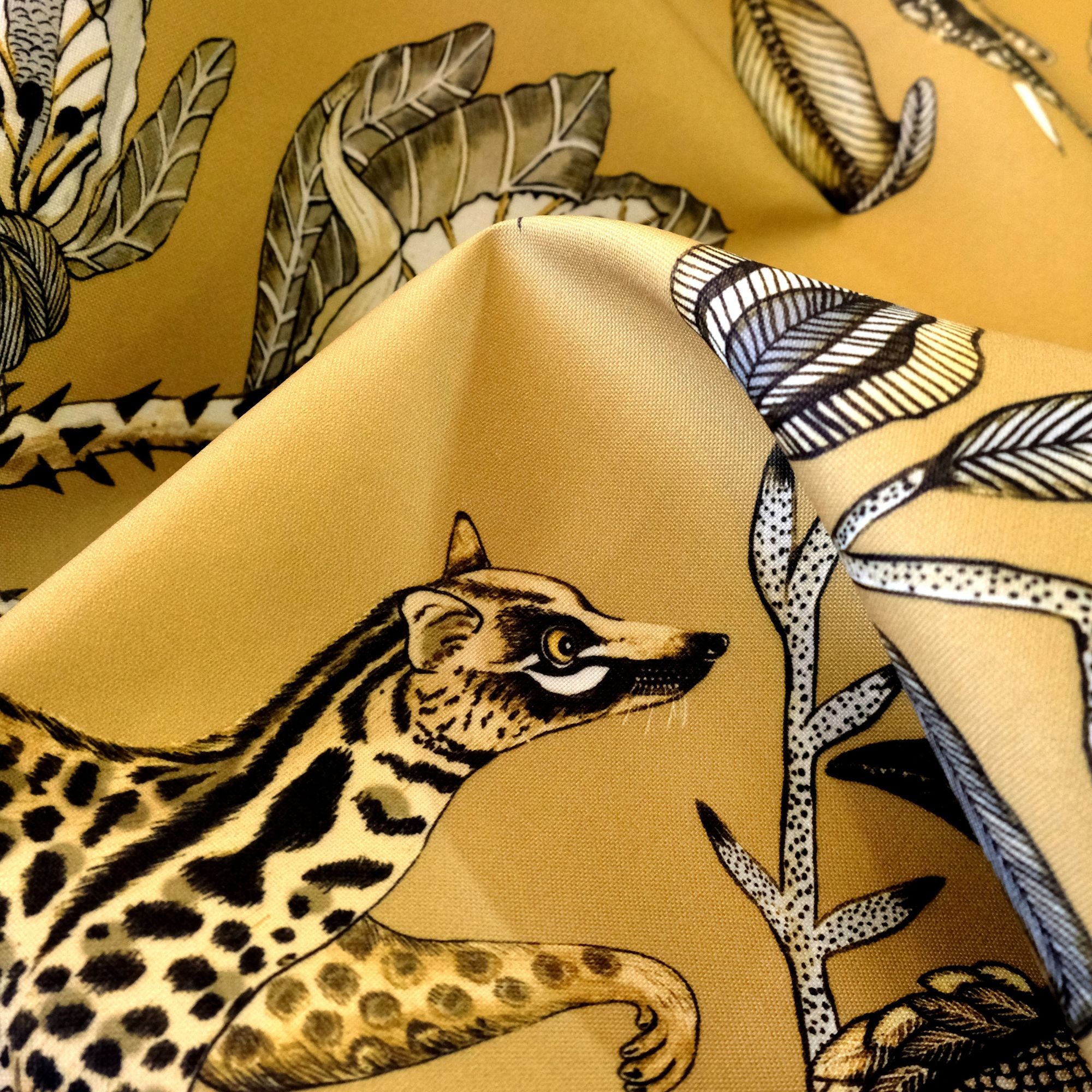 Camp Critters Outdoor Fabric - Gold