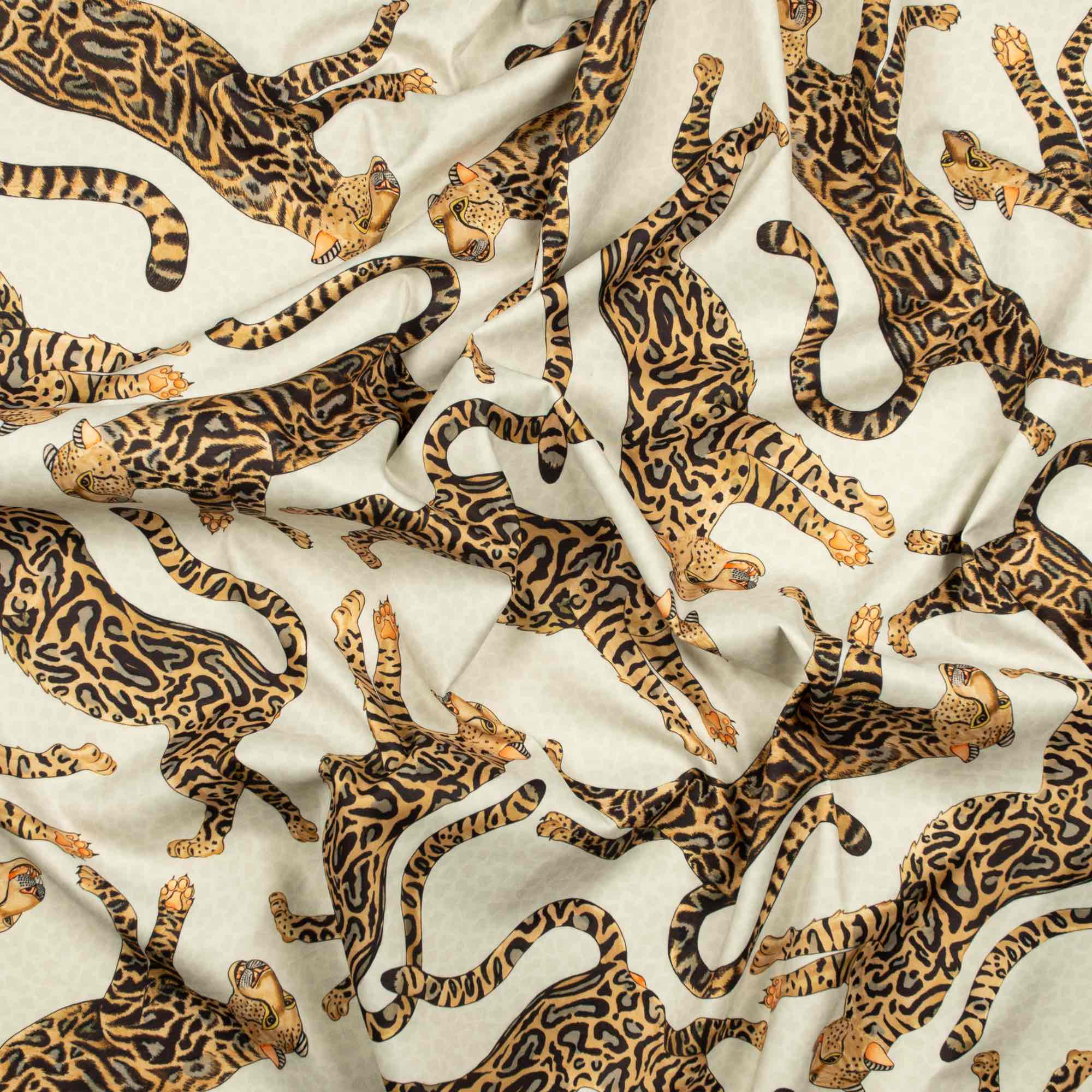 Cheetah Kings Outdoor Fabric - Stone