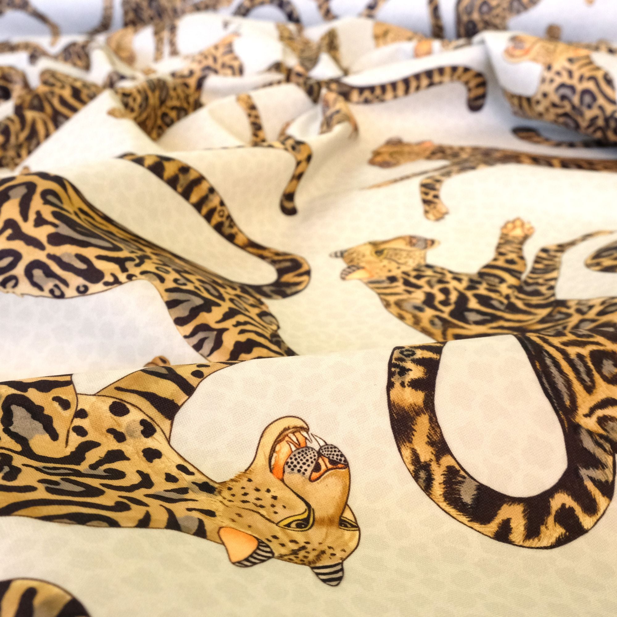 Cheetah Kings Outdoor Fabric - Stone