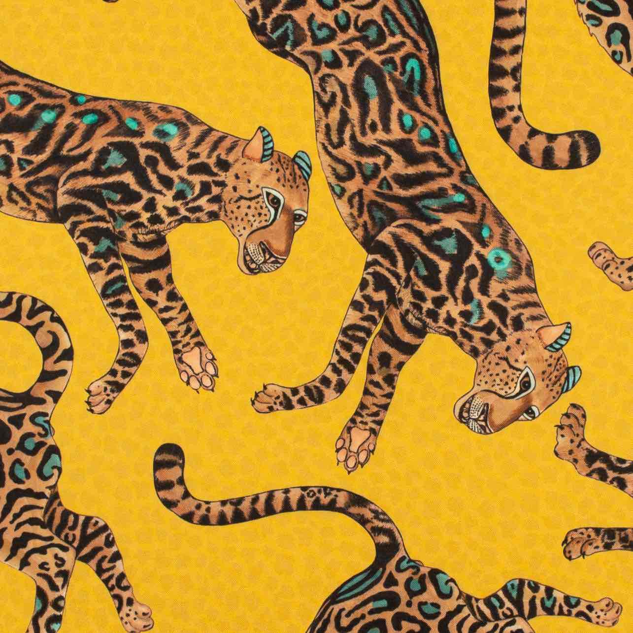 Cheetah Kings Outdoor Fabric - Gold