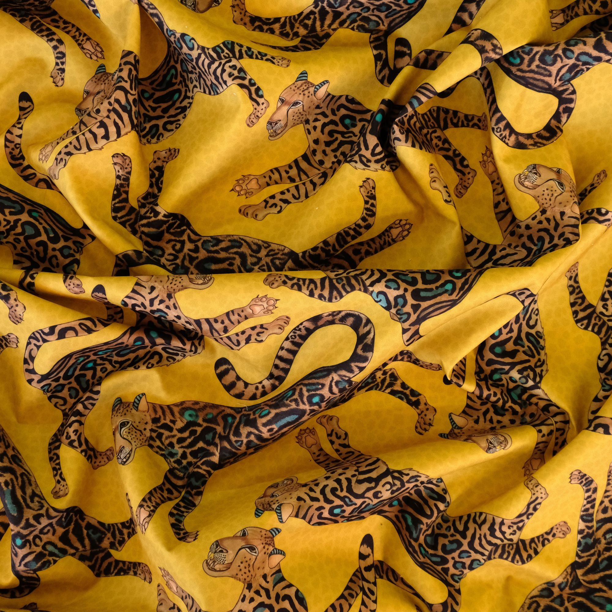 Cheetah Kings Outdoor Fabric - Gold