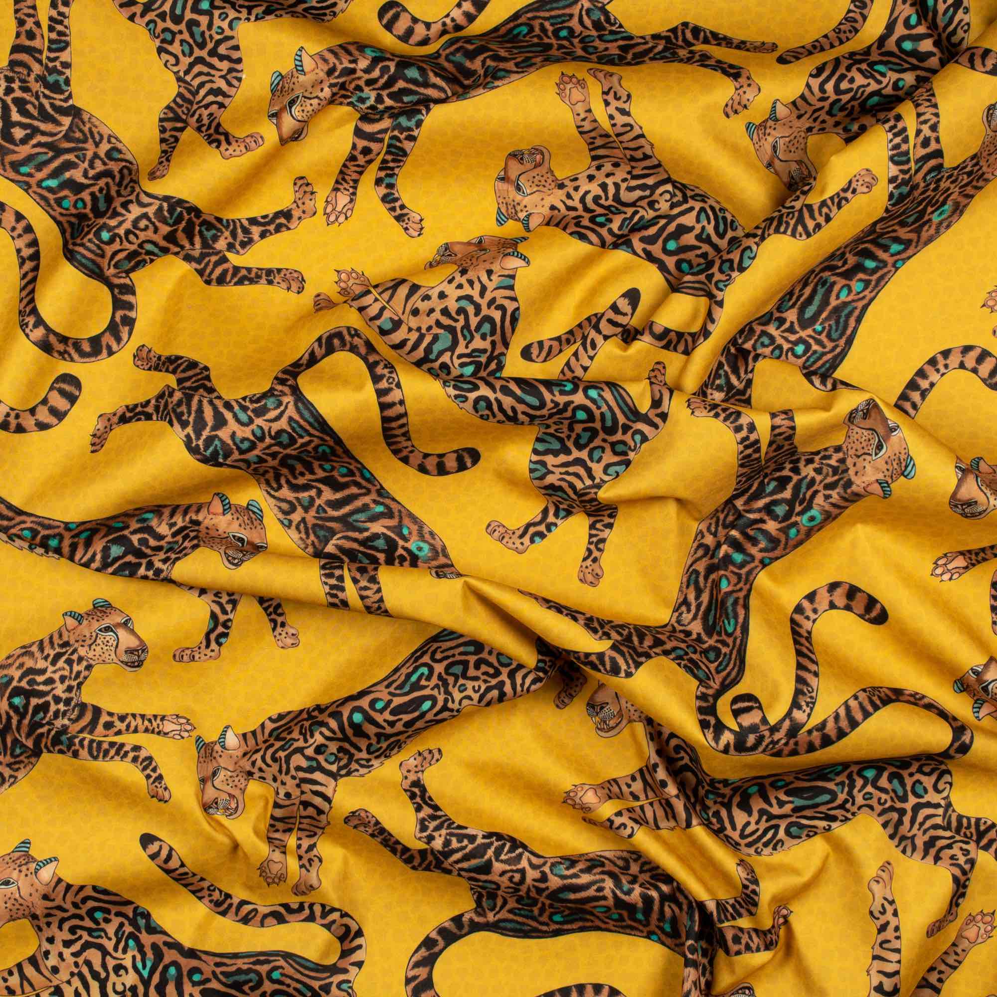 Cheetah Kings Outdoor Fabric - Gold