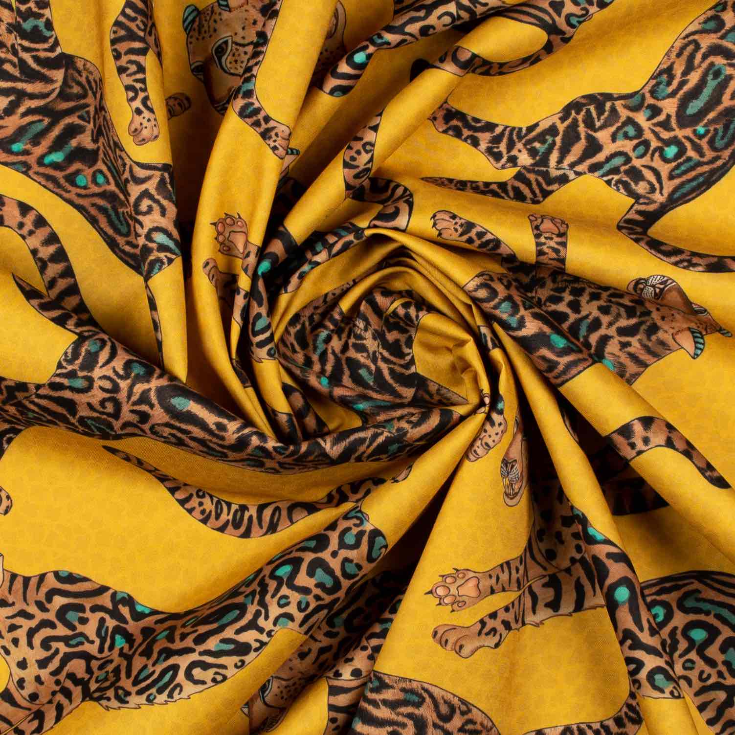 Cheetah Kings Outdoor Fabric - Gold