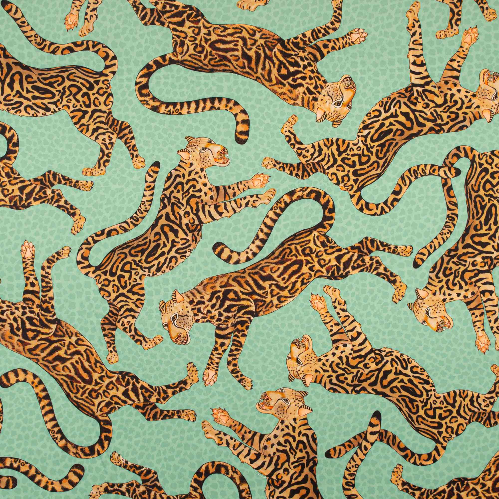 Cheetah Kings Outdoor Fabric - Jade