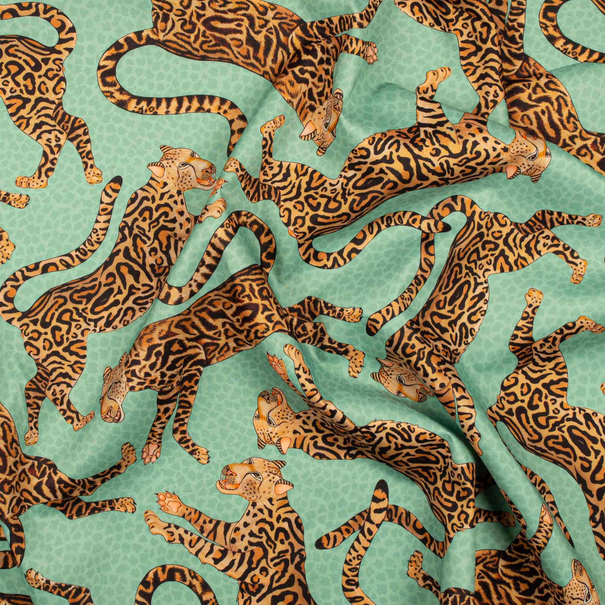 Cheetah Kings Outdoor Fabric - Jade