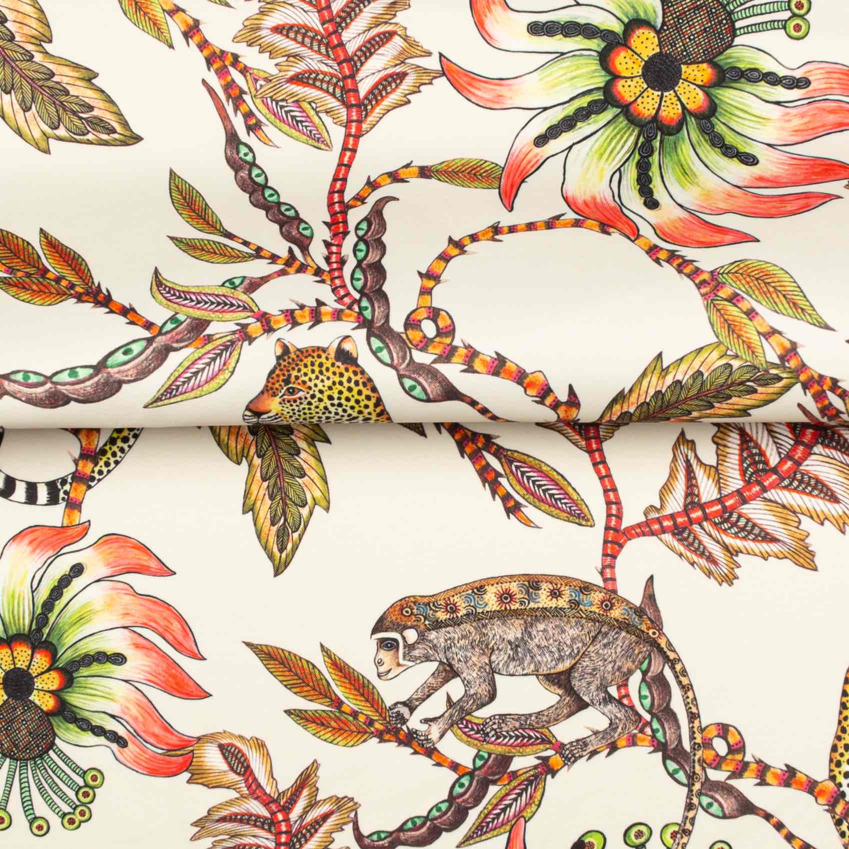 Monkey Bean Outdoor Fabric - Parakeet