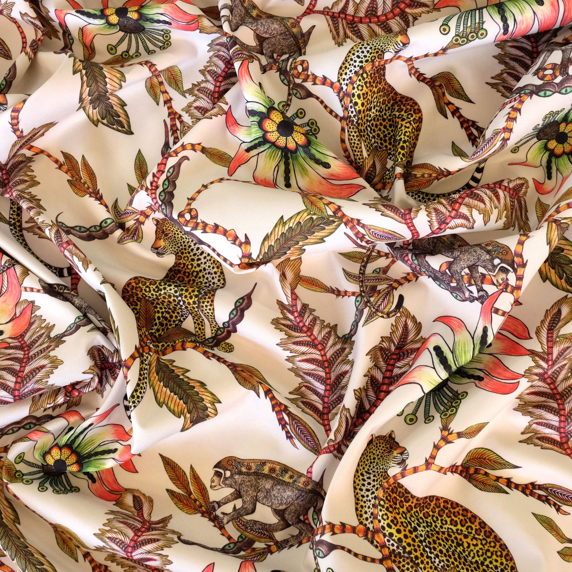 Monkey Bean Outdoor Fabric - Parakeet