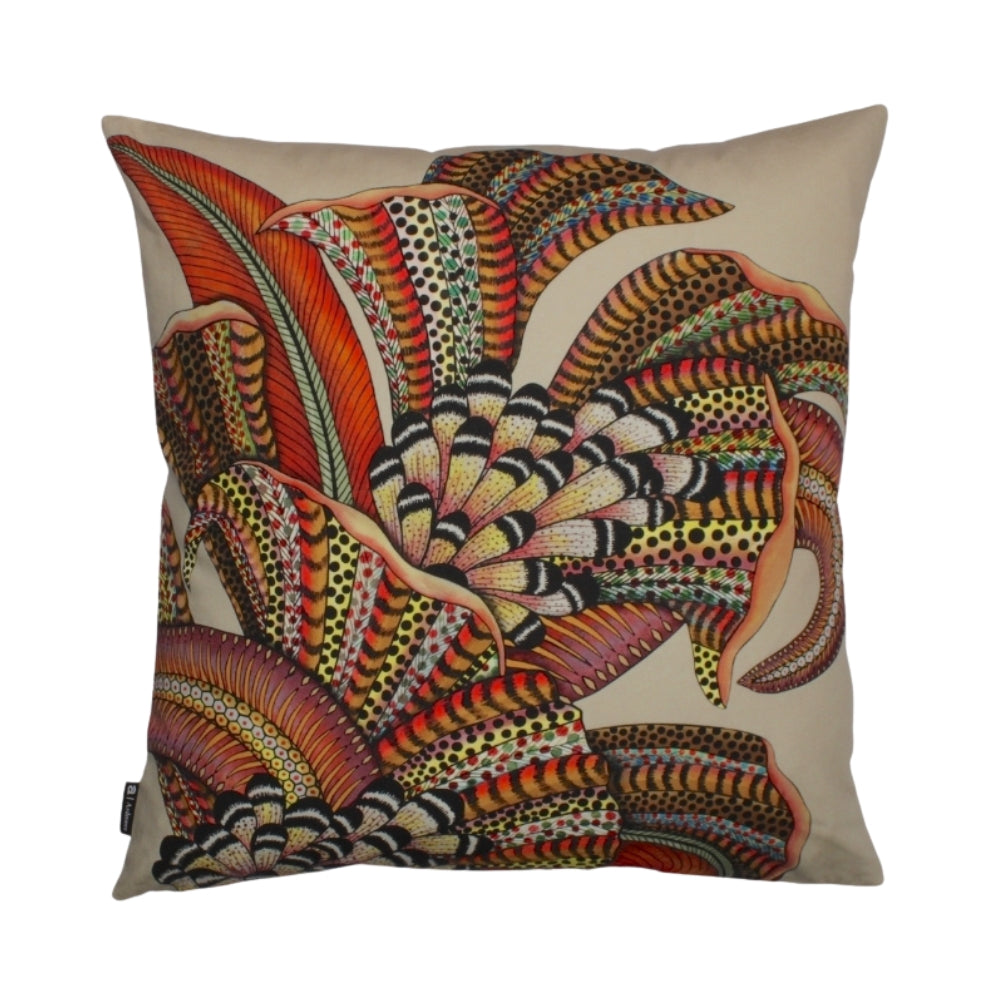 Hornbill Garden Pillow - Cotton - Stone