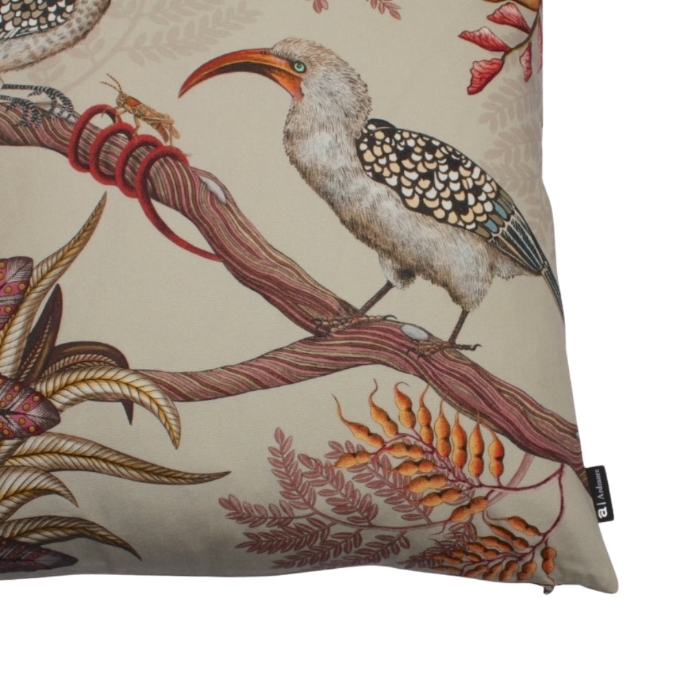 Hornbill Garden Pillow - Cotton - Stone