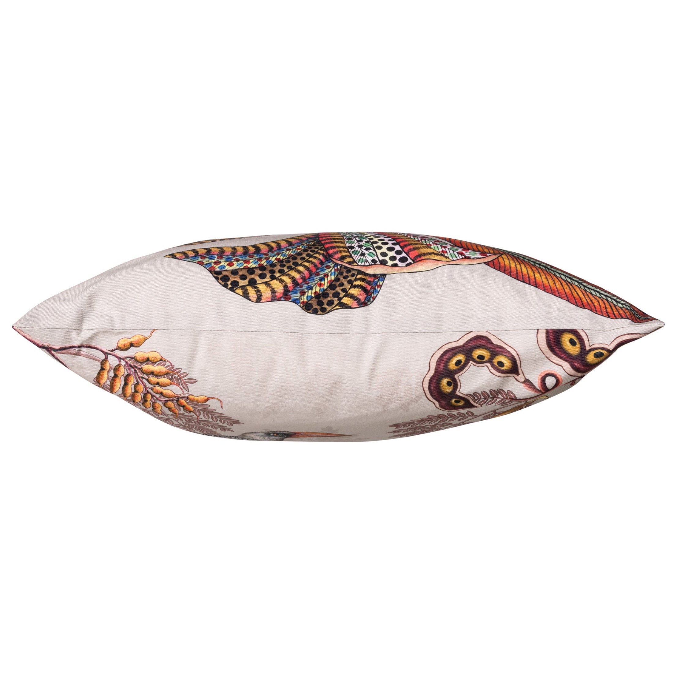 Hornbill Garden Cotton Pillow - Stone