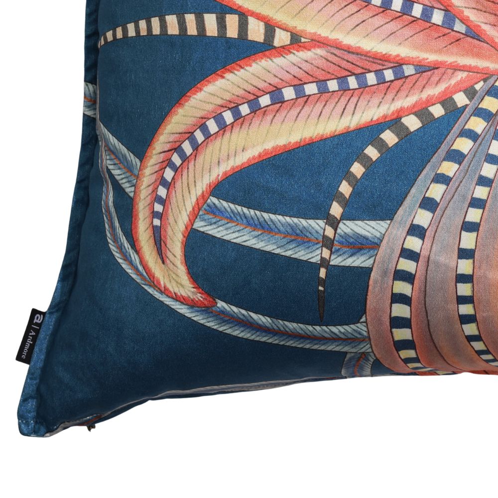 Thanda Nest Velvet Pillow - Midnight