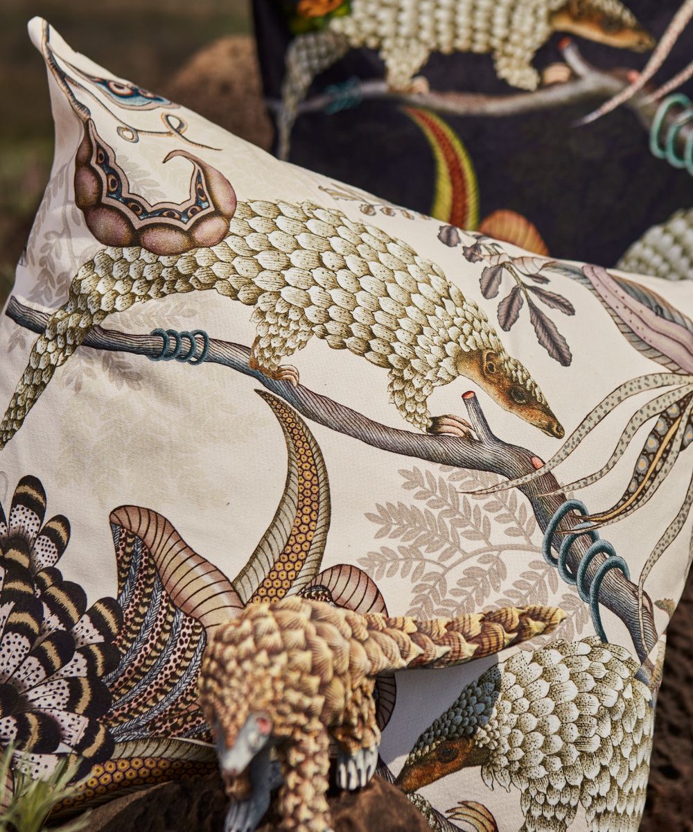 Thanda Pangolin Pillow - Cotton - Pearl