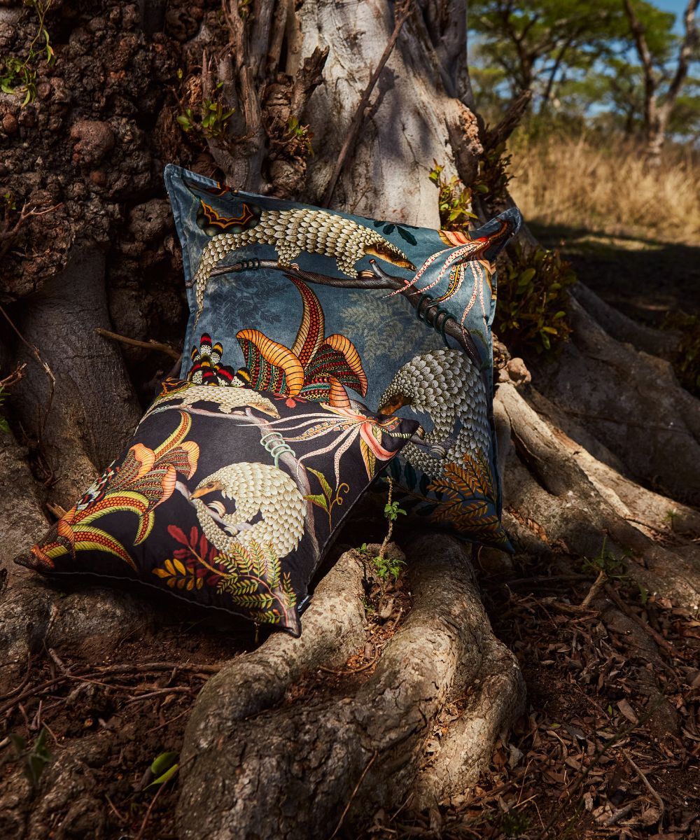 Thanda Pangolin Pillow - Silk - Night