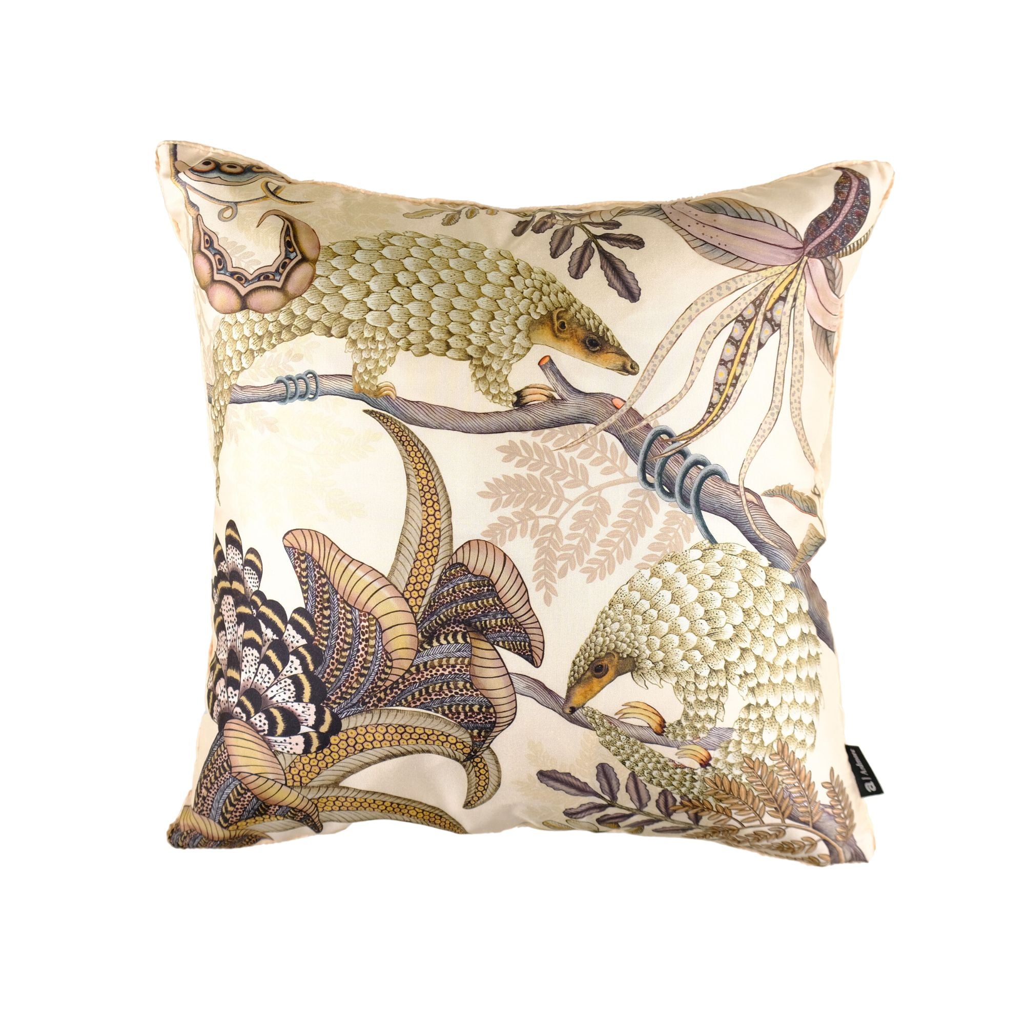 Thanda Pangolin Pillow - Silk - Pearl