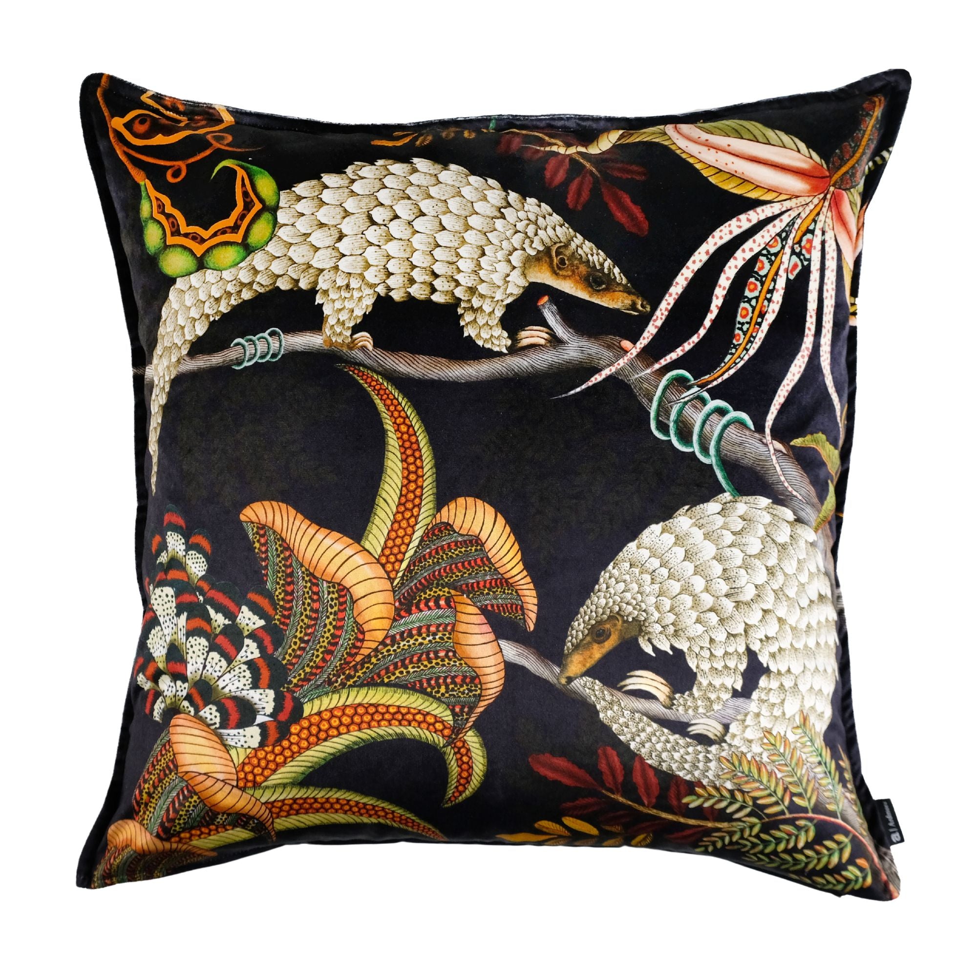 Thanda Pangolin Pillow - Velvet - Night