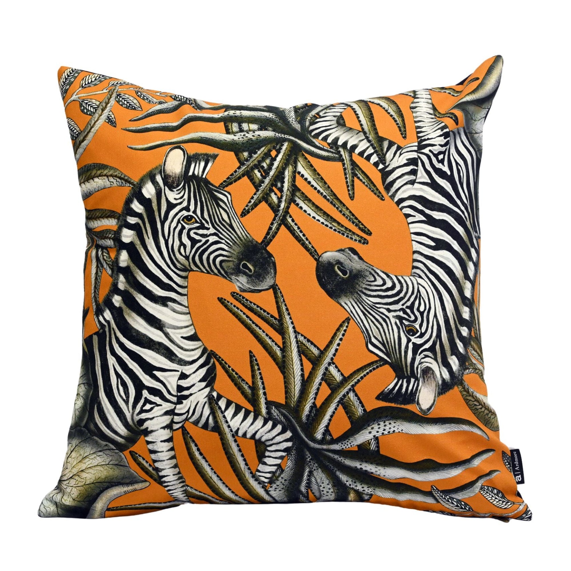 Thanda Stripe Pillow - Cotton - Flame