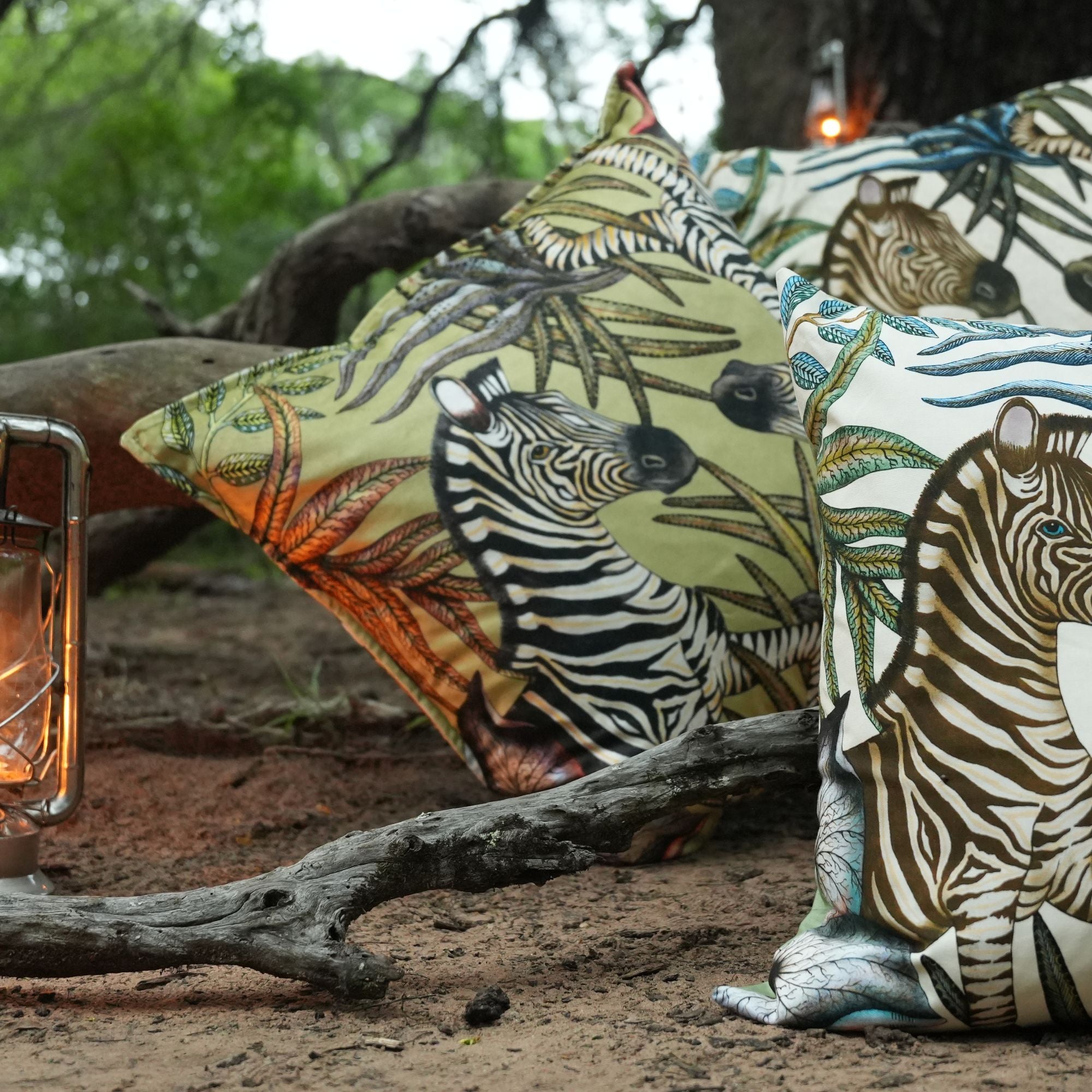 Thanda Stripe Pillow - Cotton - Tanzanite