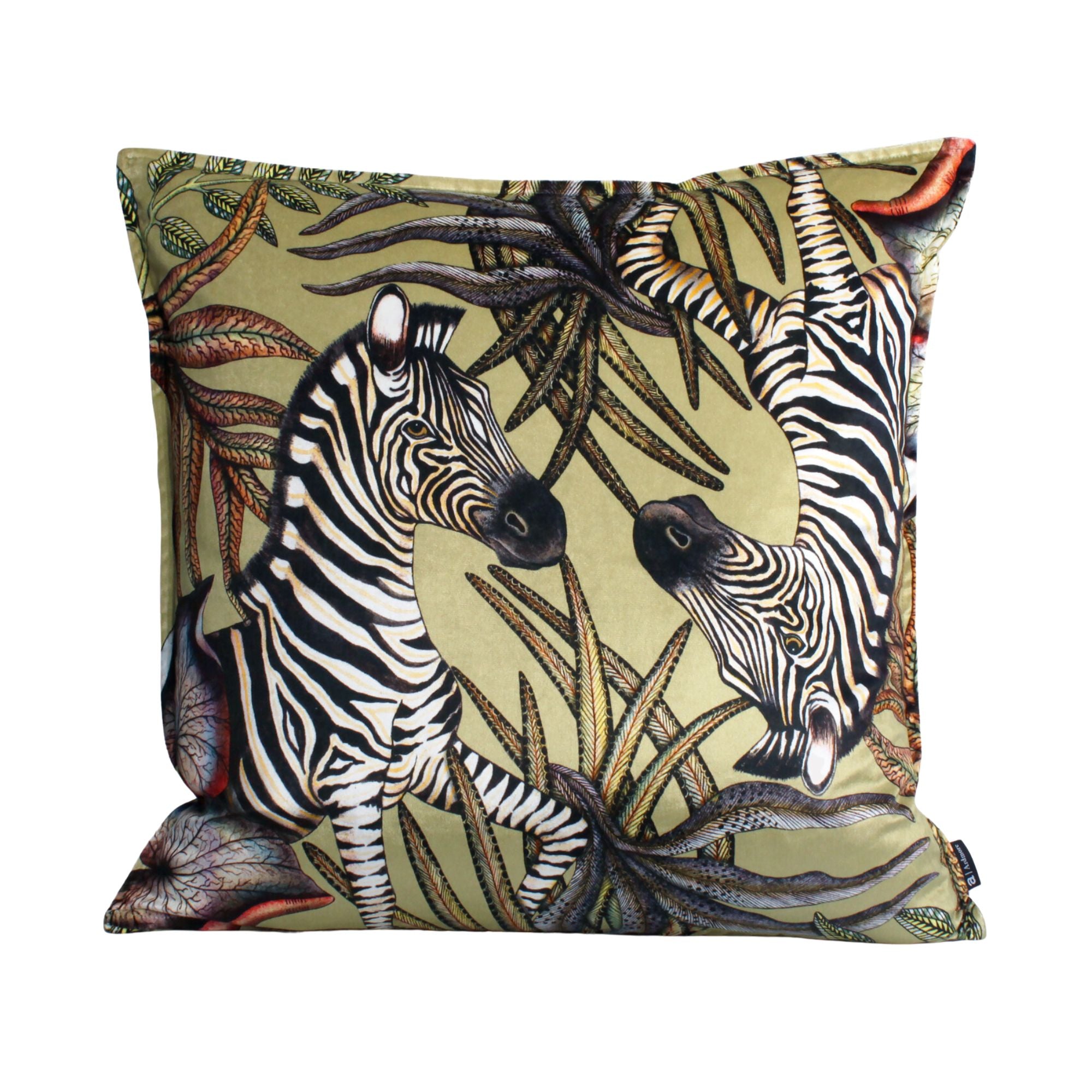 Thanda Stripe Pillow - Velvet - Delta