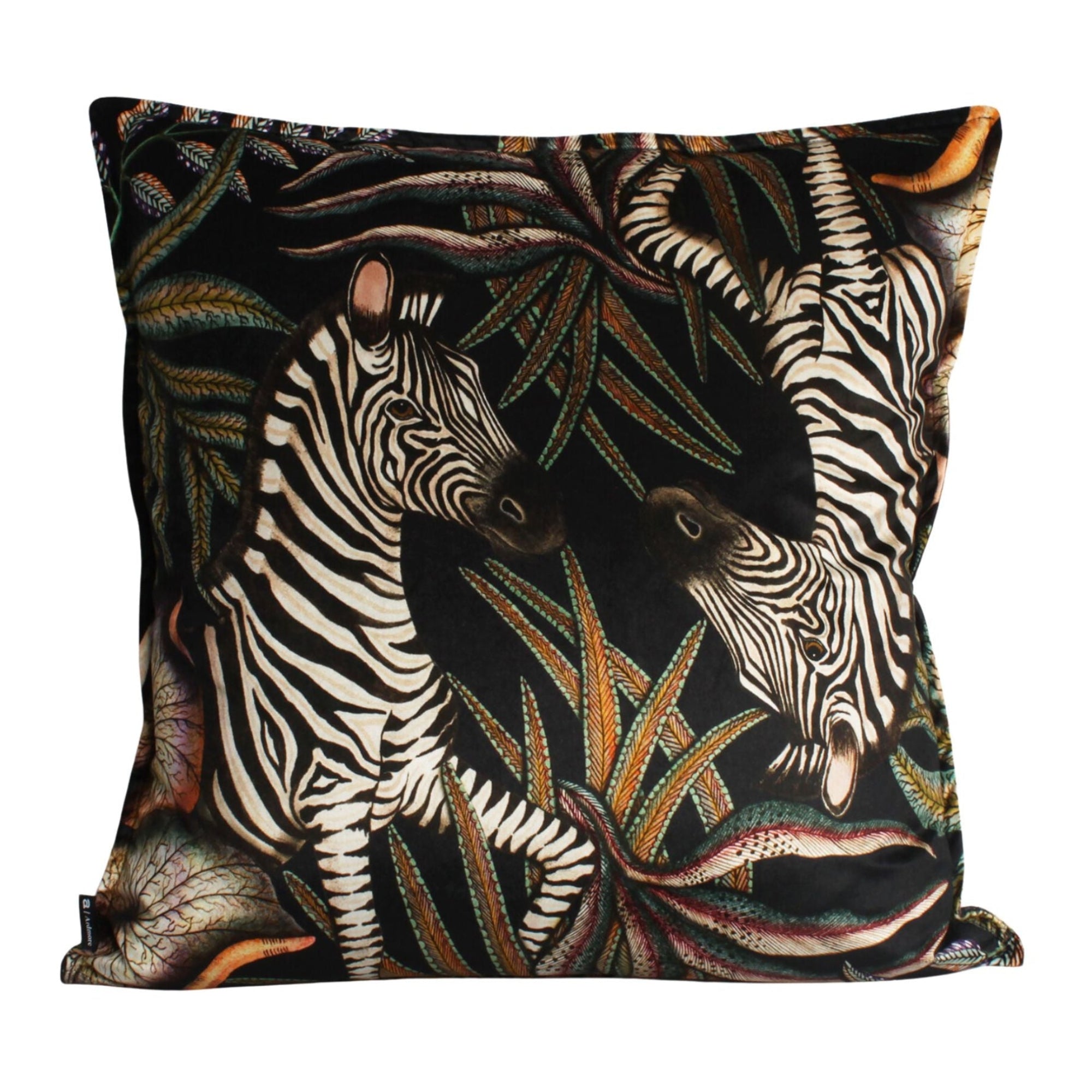 Thanda Stripe Velvet Pillow - Night