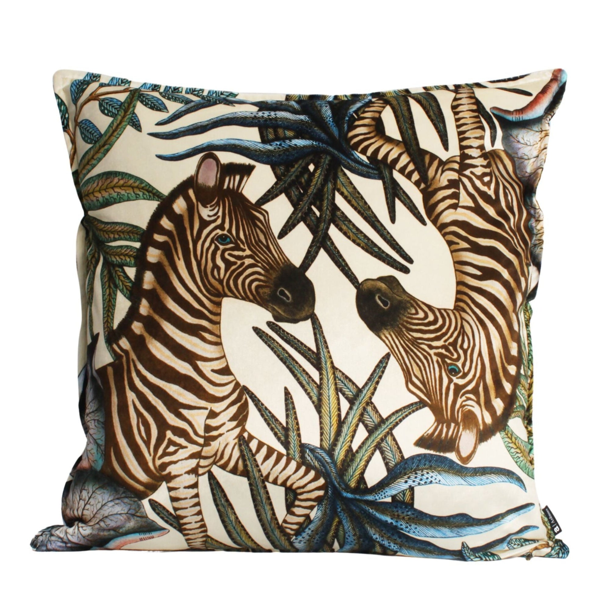 Thanda Stripe Pillow Velvet - Tanzanite