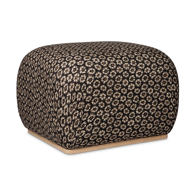 Nyala Ottoman - Thanda Tortoise Linen Silver