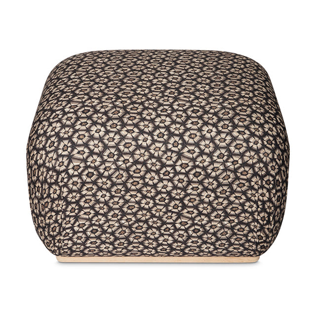 Nyala Ottoman - Thanda Tortoise Linen Silver