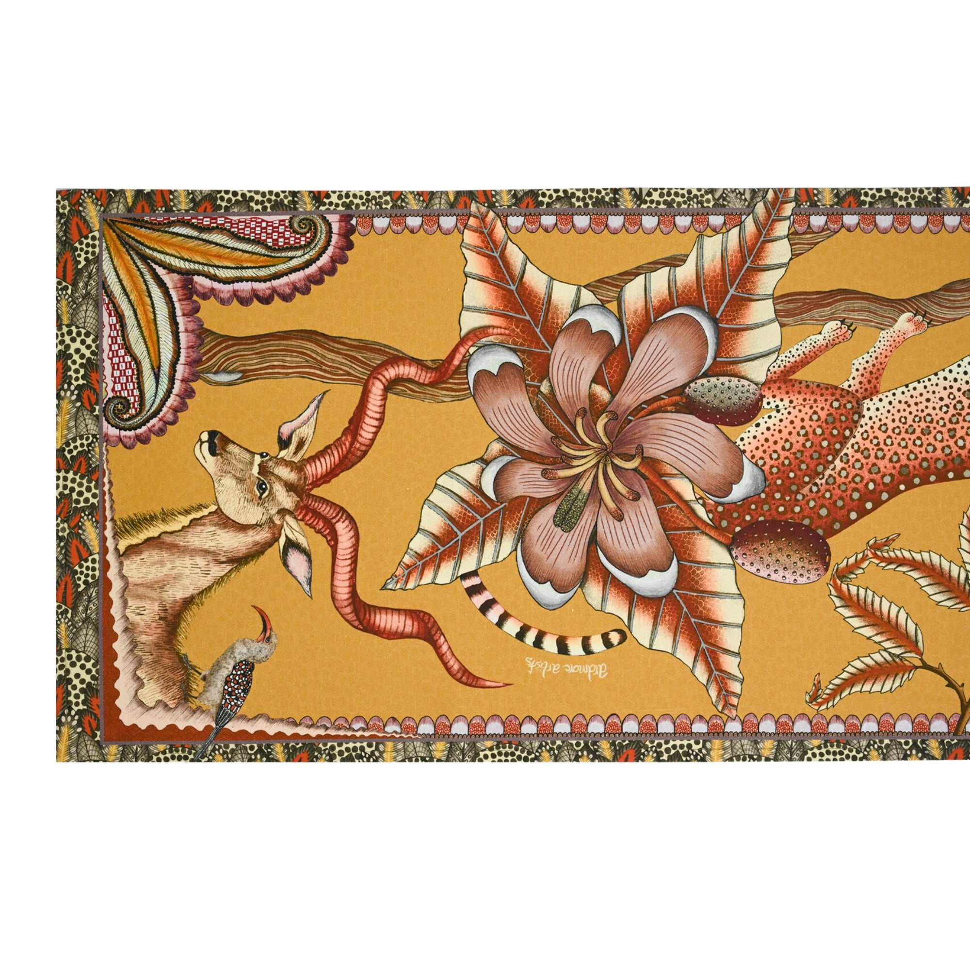 Pangolin Park Table Runner - Flame